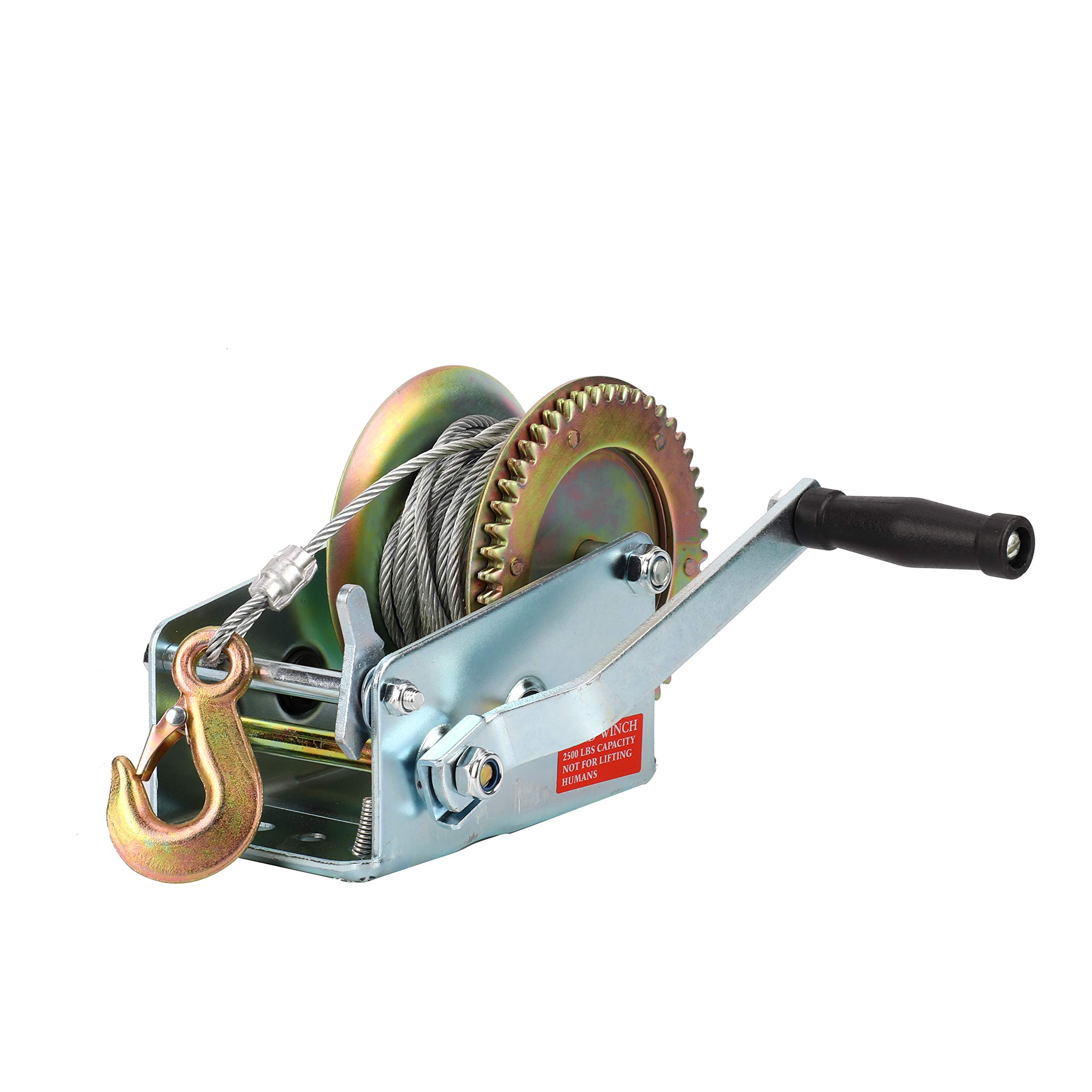 Buy tonchean 2500lbs Capacity Hand Winch, Heavy Duty Hand Crank Winch