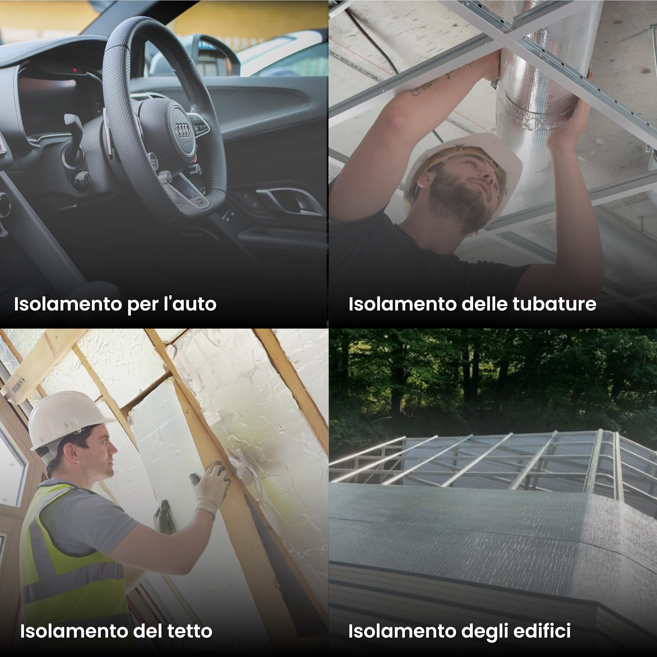 Isolante termico riflettente in alluminio e bolle triplo strato 1 x 20 m (20 m²) | Finestre, Radiatori, Cassetto Persiane, Porte, Camper, Mansarda, Uso Industriale, Alloggiamenti