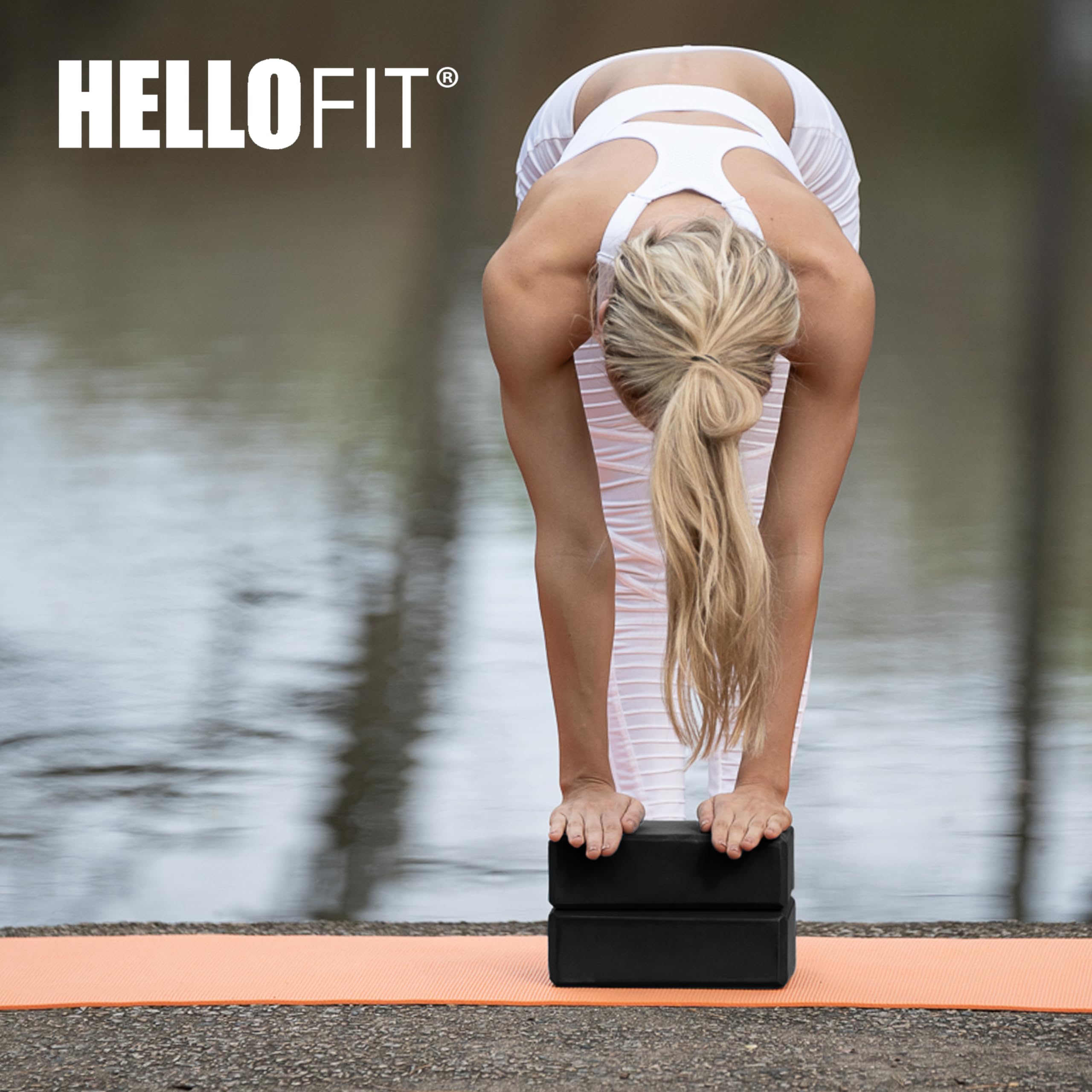 Blocco da yoga da 7,6 cm, confezione da 10 blocchi per yoga in schiuma EVA, mattoni solidi e di supporto, schiuma per equilibrio, per stretching, pilates e allenamento, 7,6 x 15,2 x 22,9 cm