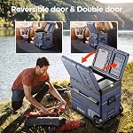 BODEGACOOLER 12 Réfrigérateur de voiture Volt 59 Quart, 12v portatif 55L Congélateur de réfrigérateur de voiture, refroidisseur de voiture -4°F-68 12/24V DC et 100-240V AC pour RV, En plein air, Camping et Voyage, Double Zone WIFI APP Contrôle