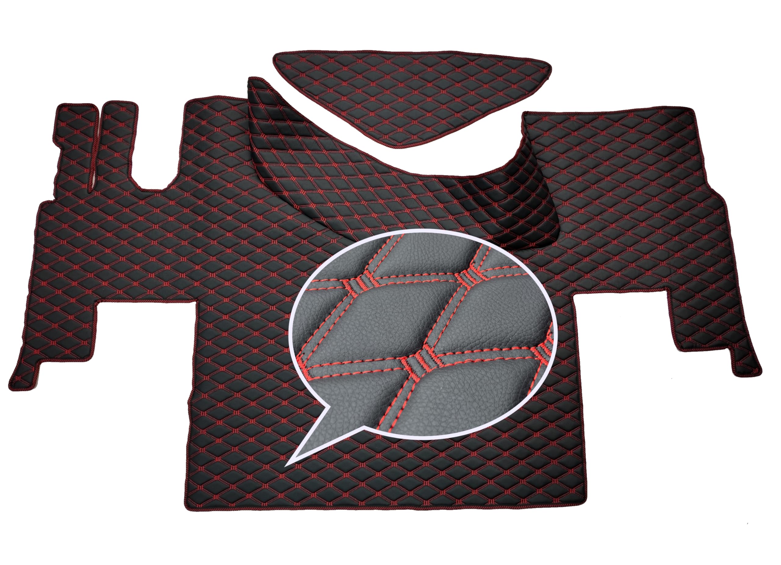 Renault Truck Tapis De Sol Rouge En Cuir Éco Pour Renault Gama T