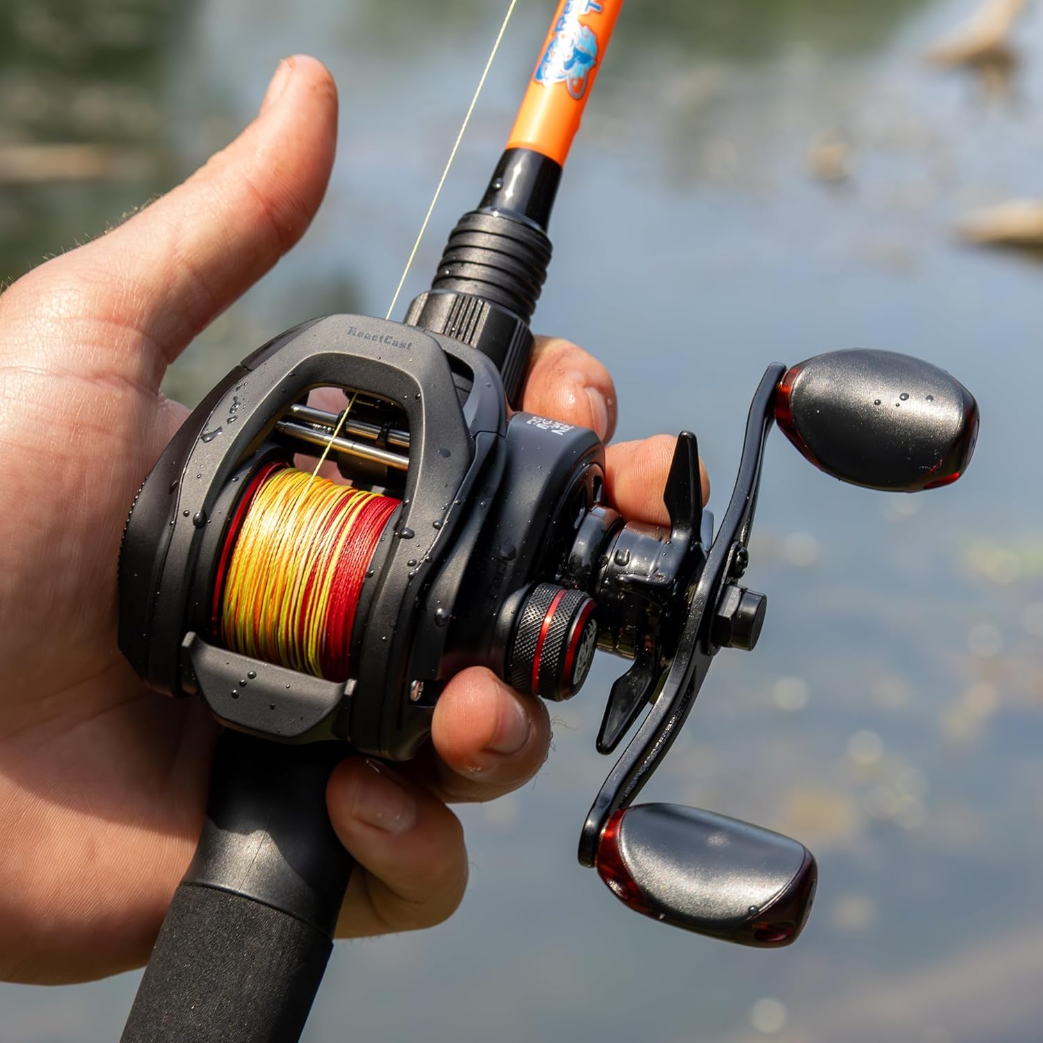 Reaction Tackle ReactCast Baitcasting Fishing Reel – High-Speed 7.3:1 Gear Ratio, Lightweight & Durable Baitcaster with Smooth Drag System