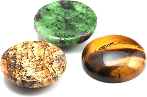 Miniatura 7 de Cabujón de piedras naturales de 4, 6, 10, 12, 14, 16, 18, 0.787 in, redondo, sin agujero para hacer joyas