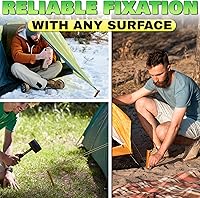 Vista 7 de 6 Pack Snow Stakes for Winter - 12.6" Lightweight Aluminum Tent Stakes for Sand, Snow & Soft Ground, Vibrant Color and Wind-Resistant, Durable and