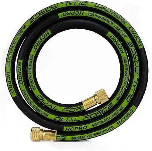 Miniatura 6 de HCPRO Kit de evacuación de doble fuerza, manguera de 38 pulgadas y 6 pies con herramienta de extracción de núcleo de válvula nominal de vacío, 516