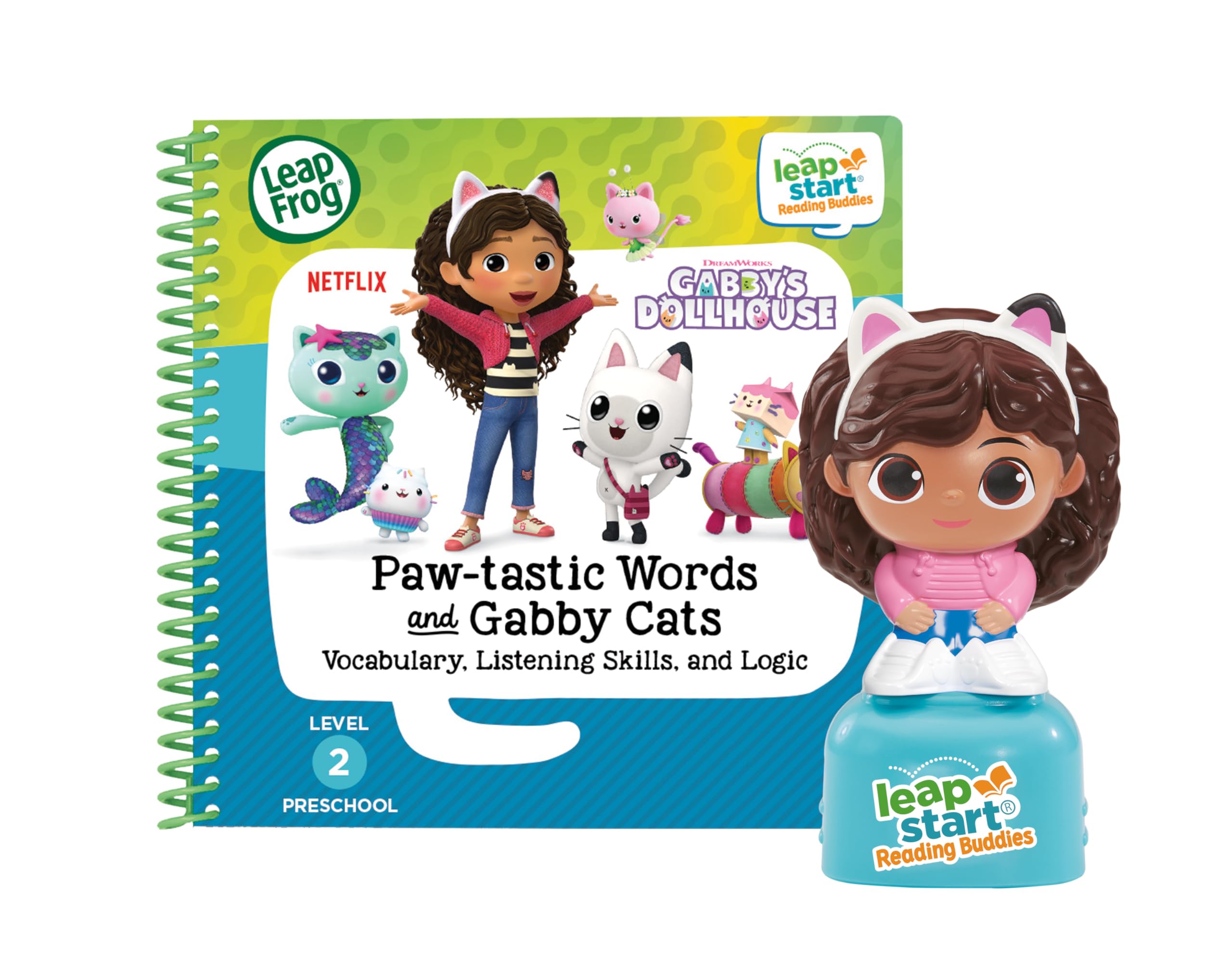 LeapFrog Leapstart Reading Buddies: Paw-tastic Words and Gabby Cats, Gabby's Dollhouse Book, Educational & Interactive Fun