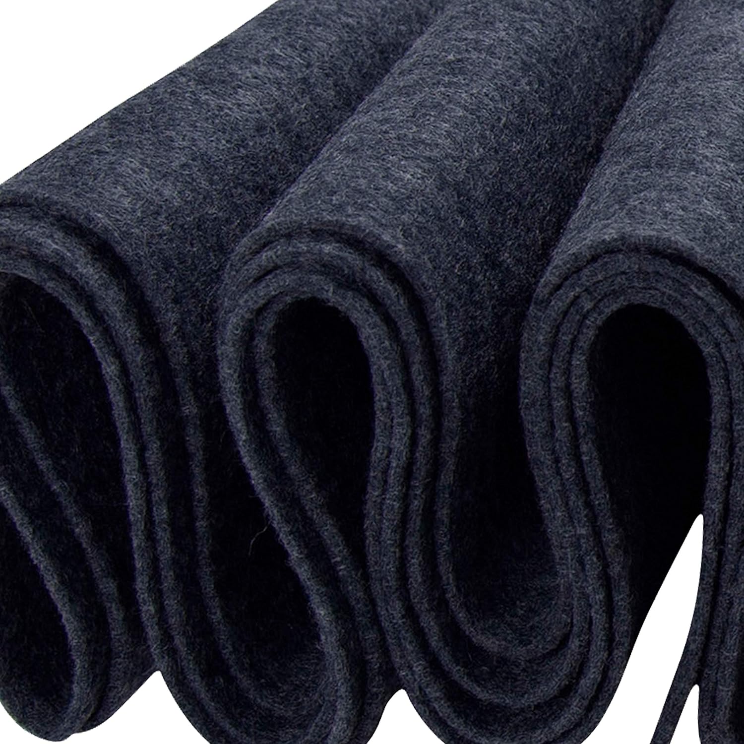 Felt Fabric | 72 inches Wide & 1.6mm Thick Charcoal Fabric | Non-Stiff, Soft Fabric Material | Felt Fabric by The Yard | Soft Felt Roll for Crafts, Sewing and Padding | 10 Yards Fabric Charcoal