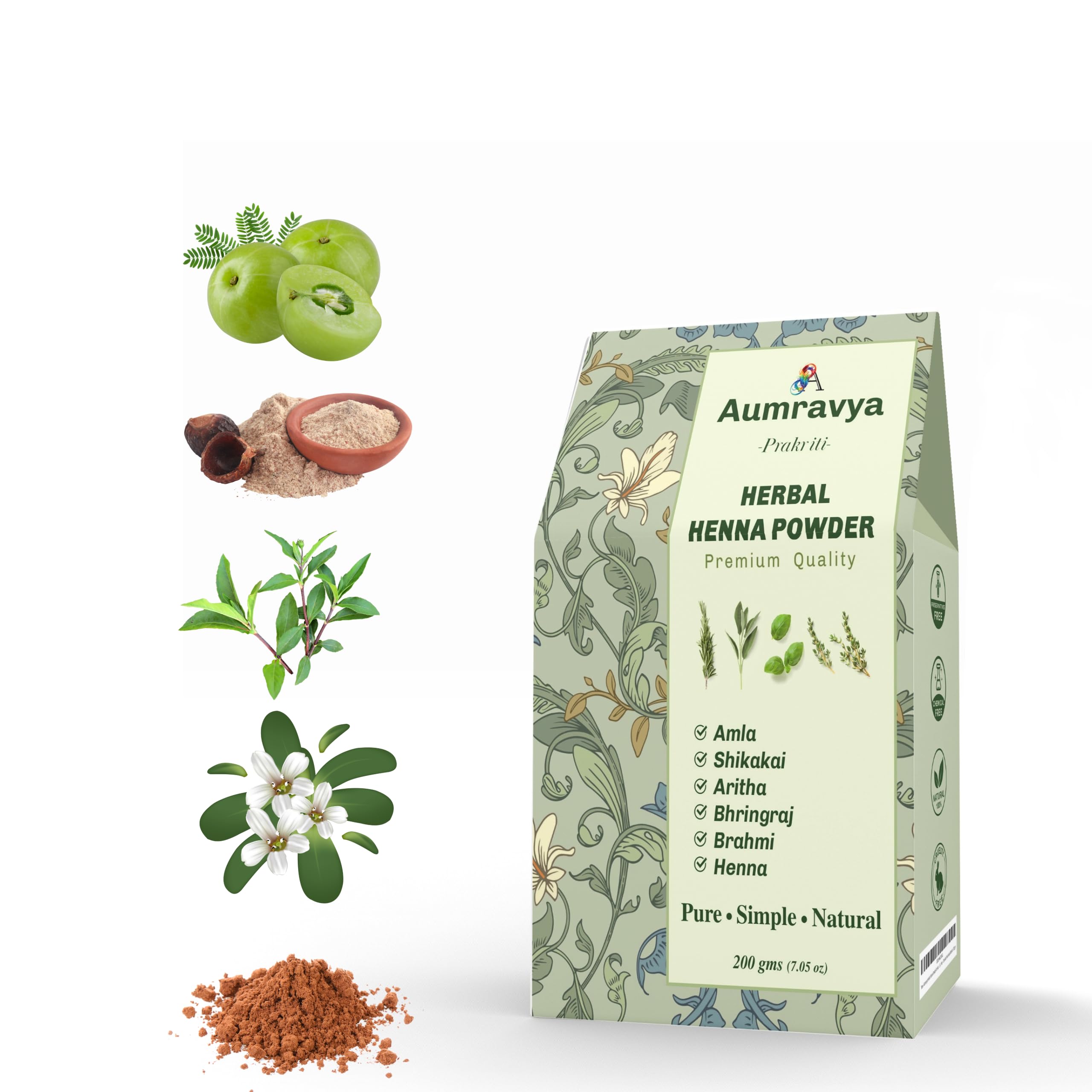 Herbal Henna powder for hair nourishes conditions 200gm, chemical free hair conditioner-picture-16