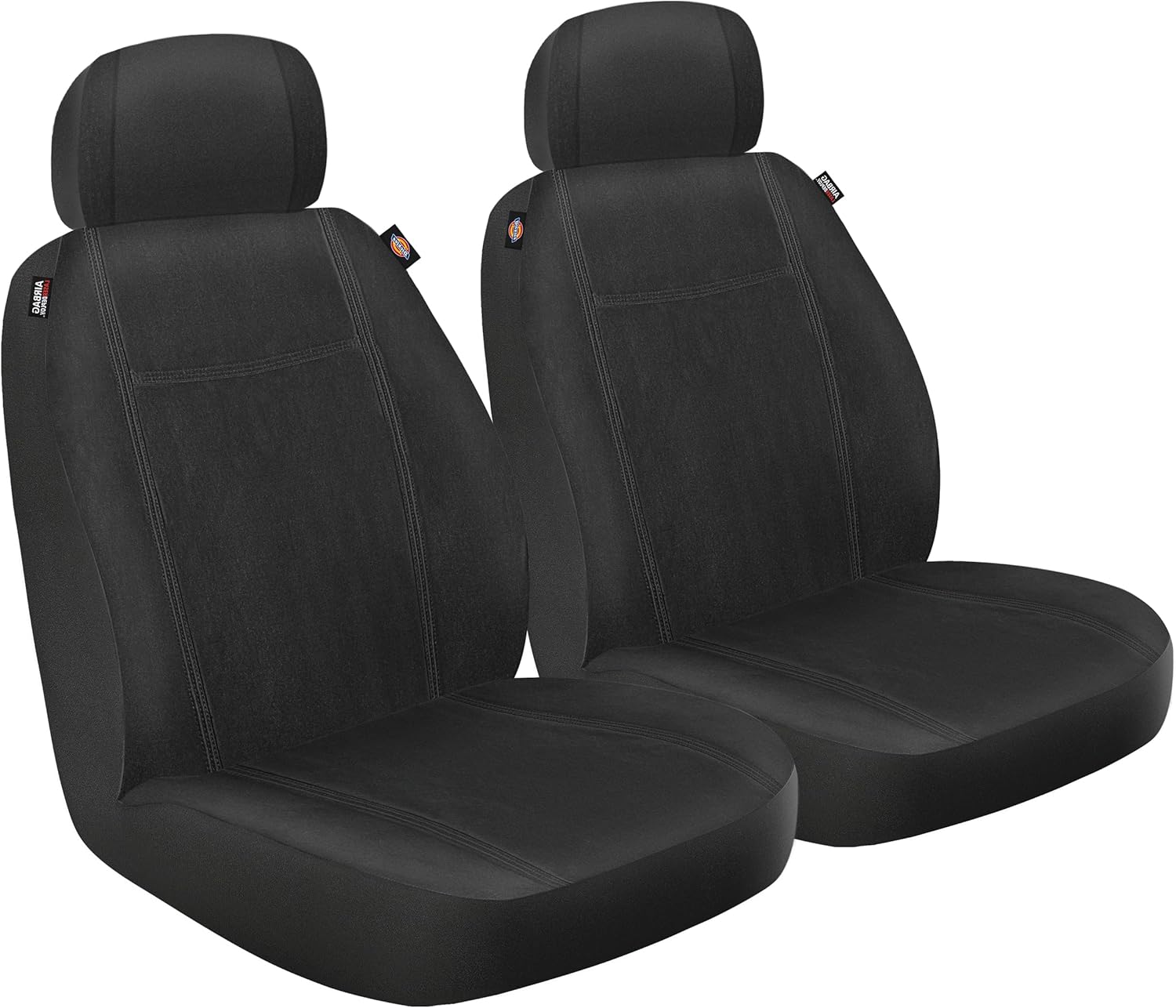 DICKIES Puncture-Resistant Rear Seat Protector, Universal-Fit Car Seat Cover, Bench Seat Cover for Cars, Trucks, SUVs, Heavy-Duty Automotive Seat Cover - Black Black 2-Piece Seat Cover