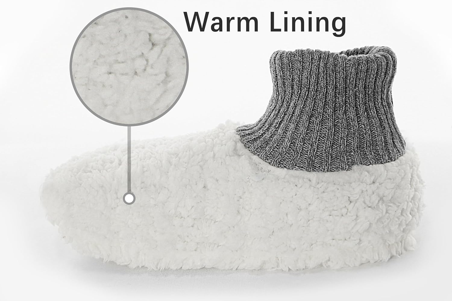 BenSorts Men Fuzzy Slipper Socks with Grippers Non Slip Indoor House Socks Christmas Gifts - Image 4