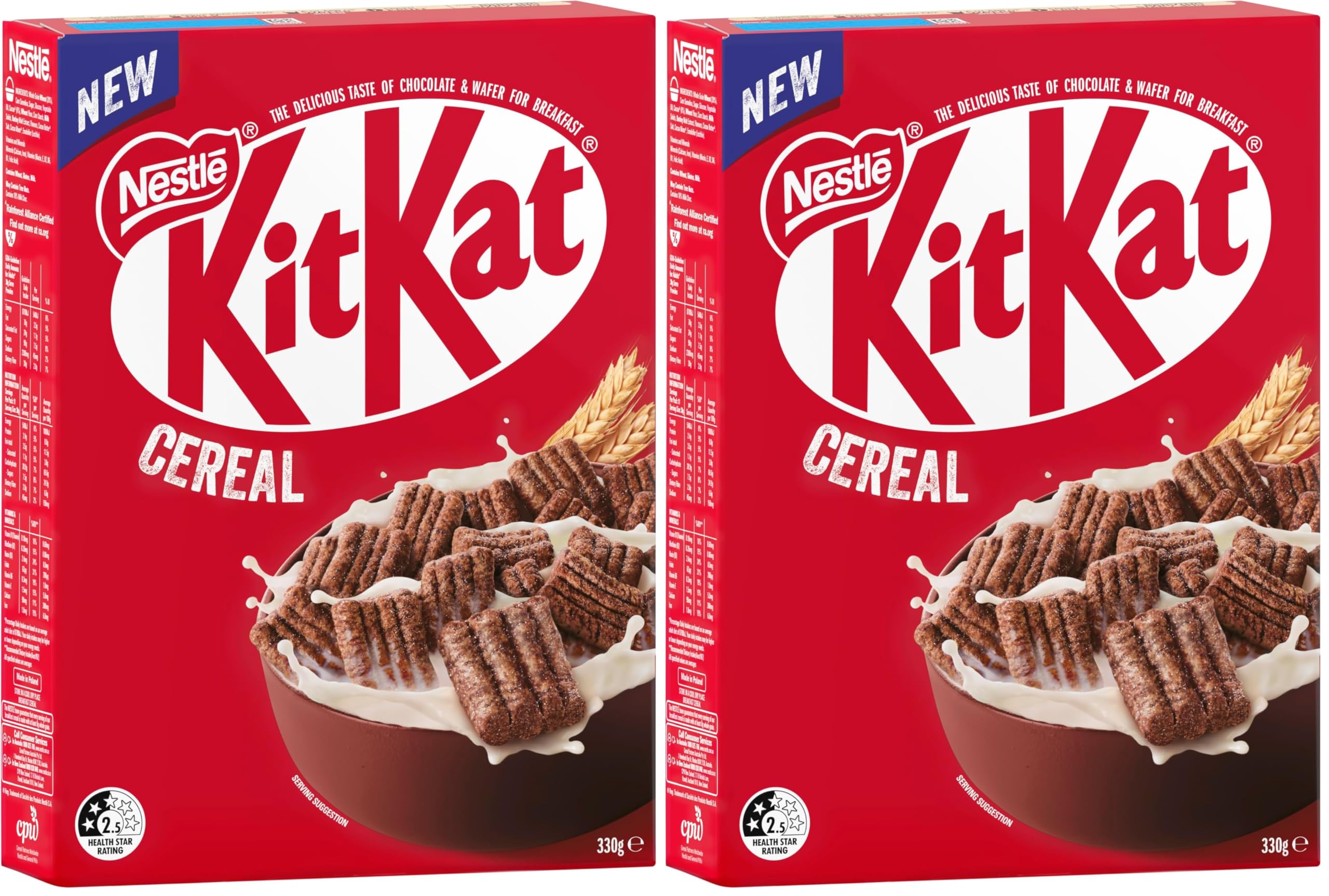 NESTLΓ KIT KAT Breakfast Cereal 330g (Pack of 2) - 330 g (Pack of 2)