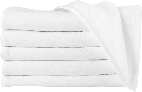 Pañales de tela de algodón 100% natural para bebés, pañales de tela absorbente, paños para eructos, color blanco, paquete de 6