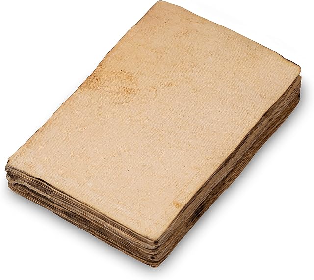 Handmade Antique Blank Cards with Slighly Burnded Deckle Edge- 4"x6" (10 x 15 cm) Package of 50 - Mixed Media Cards for Announcements, Invitations, Crafts - Thick 130 GSM Recycled Paper