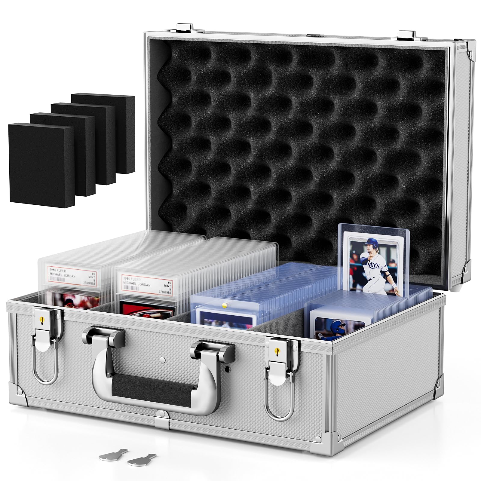 Photo 1 of Vitula Card Case for 120 PSA Slabs or 600 Toploaders, Silver