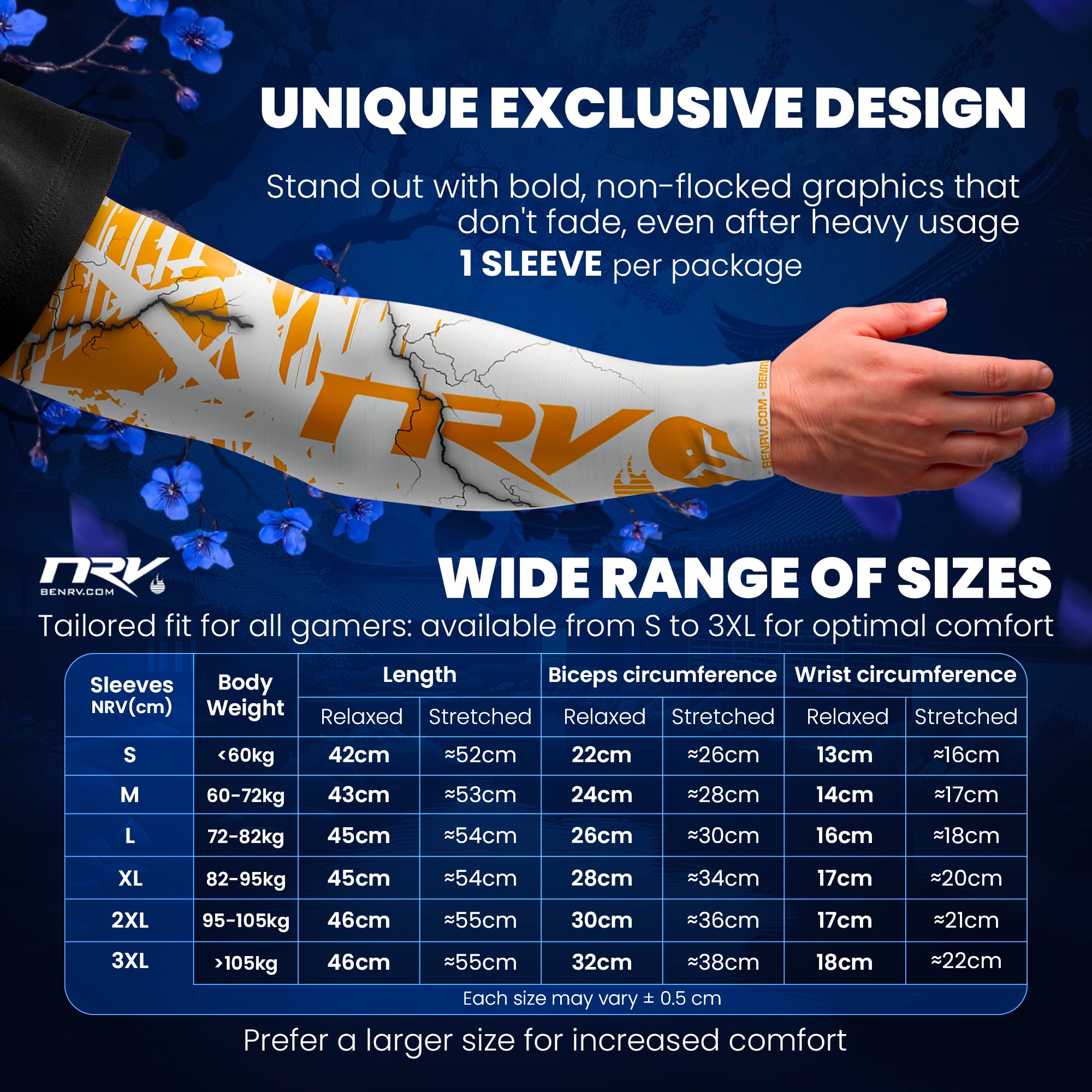 NRV Manchette de Compression Gaming - Edition Ar3ss - Améliorez Votre Performance eSport - Conçu par des Joueurs Professionnels - Durable, Respirant et Sans Friction