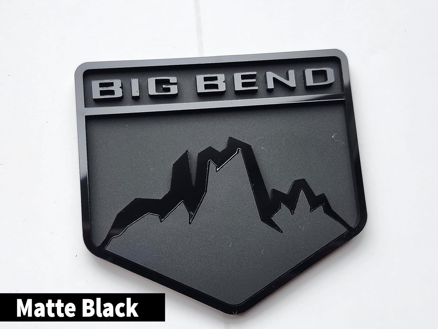2X Big Bend Emblem Badge Logo Compatible with Ford Bronco Truck Sport Offroad 4x4 (Matte Black, 3.5" x 3.5")