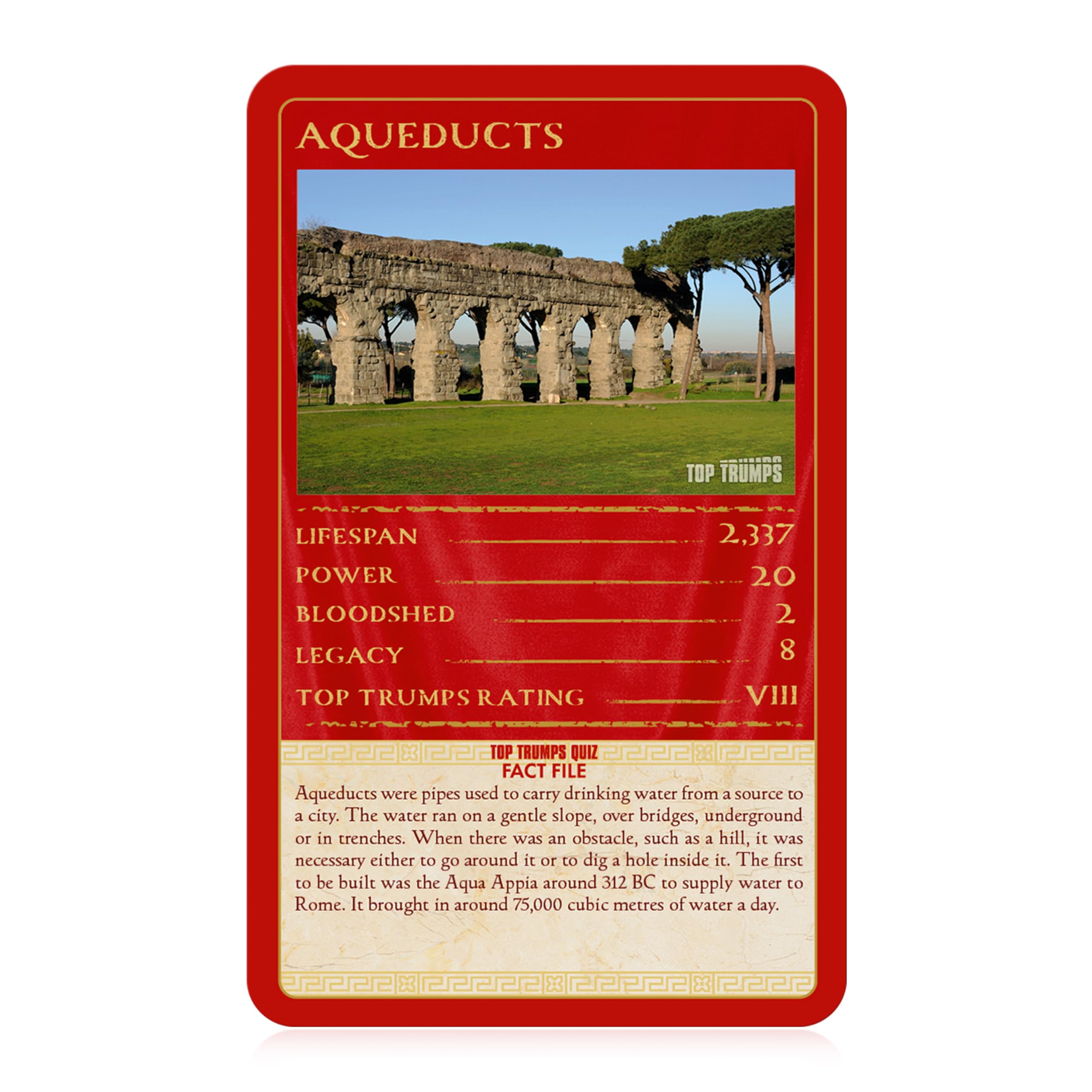 Top Trumps The Roman Empire Limited Edition Card Game, Red, Gold, and White, 12 cm x 8.5 cm x 1.9 cm (Diameter: 15.5 cm) - Image 4