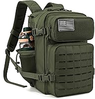 Vista 12 de QT&QY - Mochila táctica militar de 25L/45L para hombres Molle Daypack, mochila de 3 días, mochila de emergencia, mochila de senderismo
