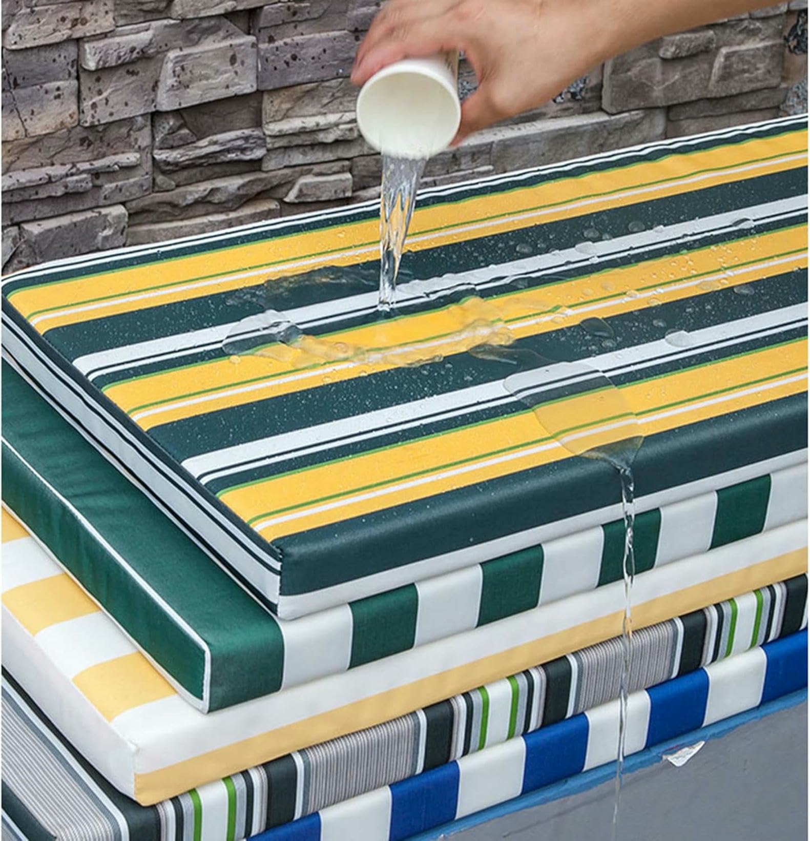 Patch Lunghi Lunghi Cojín Esterno, Non -Slip, per Mobili da Patio, Swing E Divano