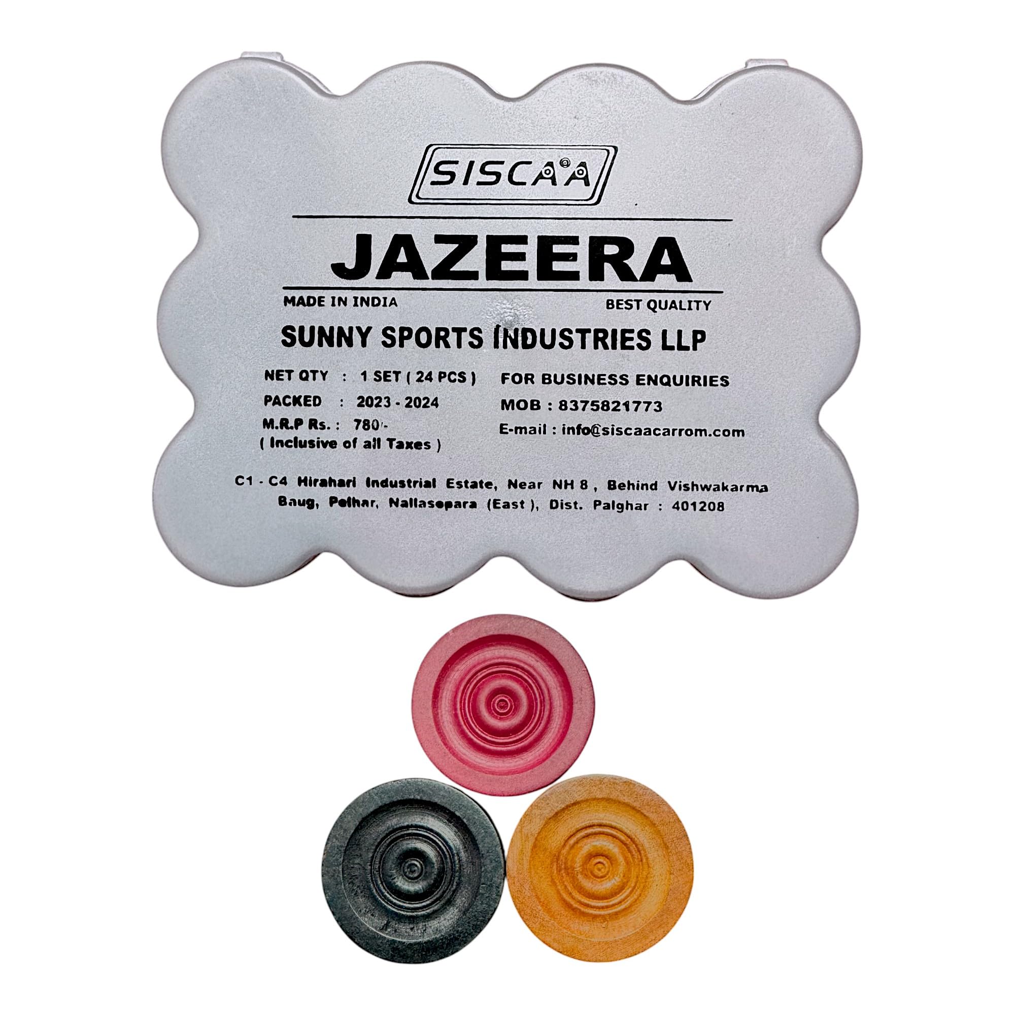 Sportz Saga Siscaa Jazeera Coin Set – Premium Carrom Coins for Professional  Play, Smooth Glide, Durable, Ideal for Tournaments & Home Use : Amazon.in:  Toys & Games