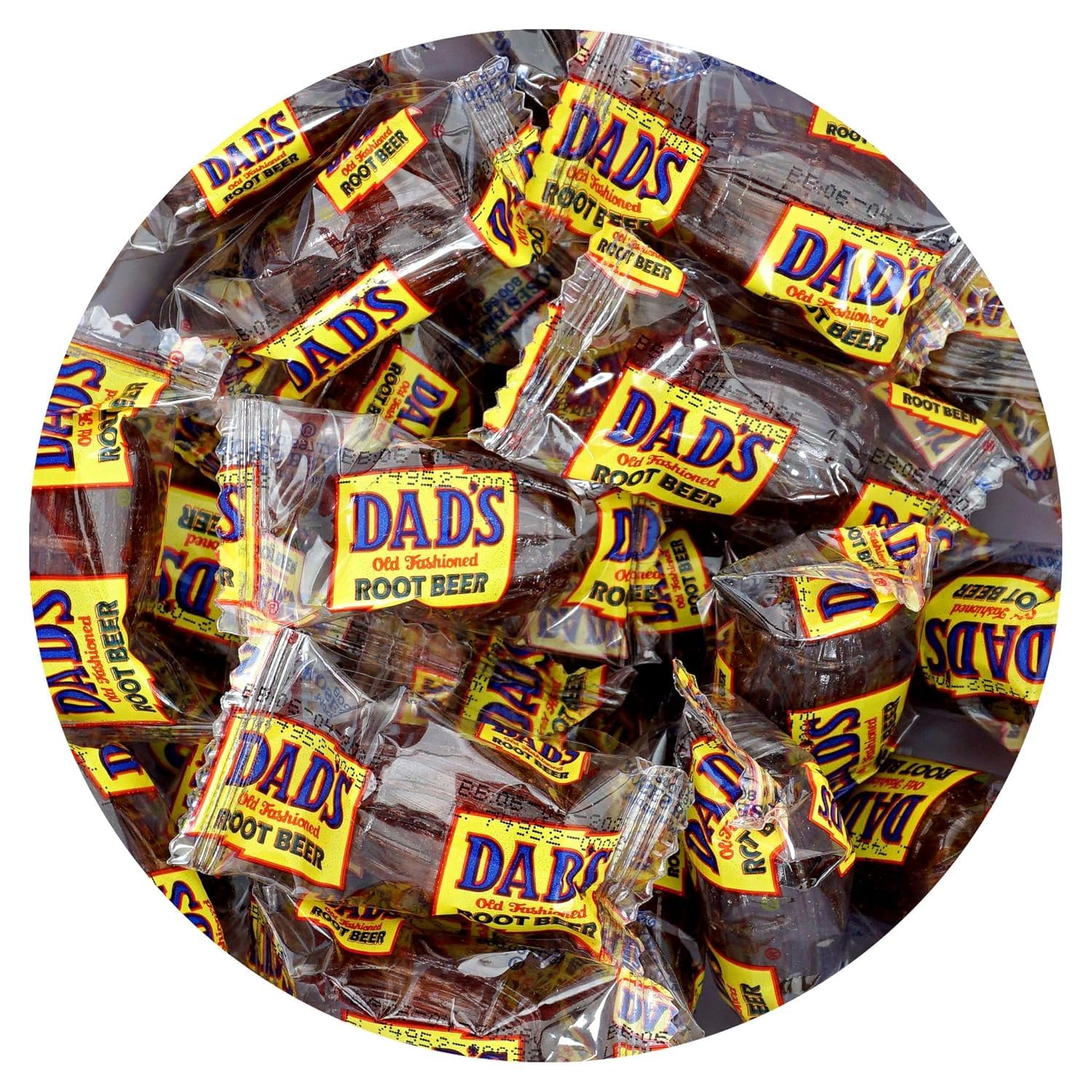Dad’s Root Beer Hard Candy Old Fashioned Barrel Classic Root Beer Flavor Individually Wrapped Bulk Retro Candy For Parties Candy Buffets Gifts (5 LB)