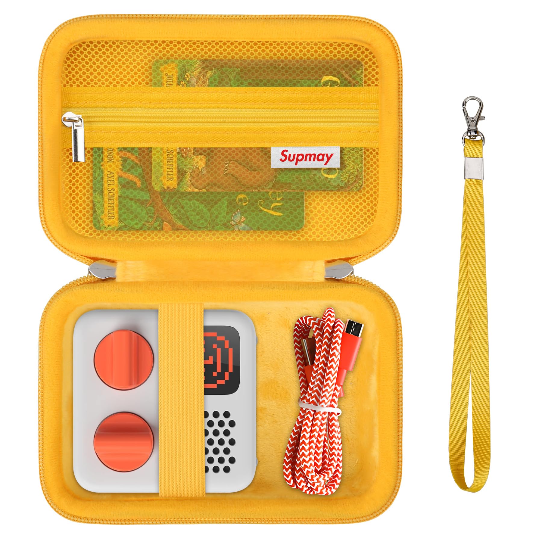Étui De Voyage EVA Pour Yoto Mini Édition 2024 - Bandoulière Réglable Orange, Protection Robuste