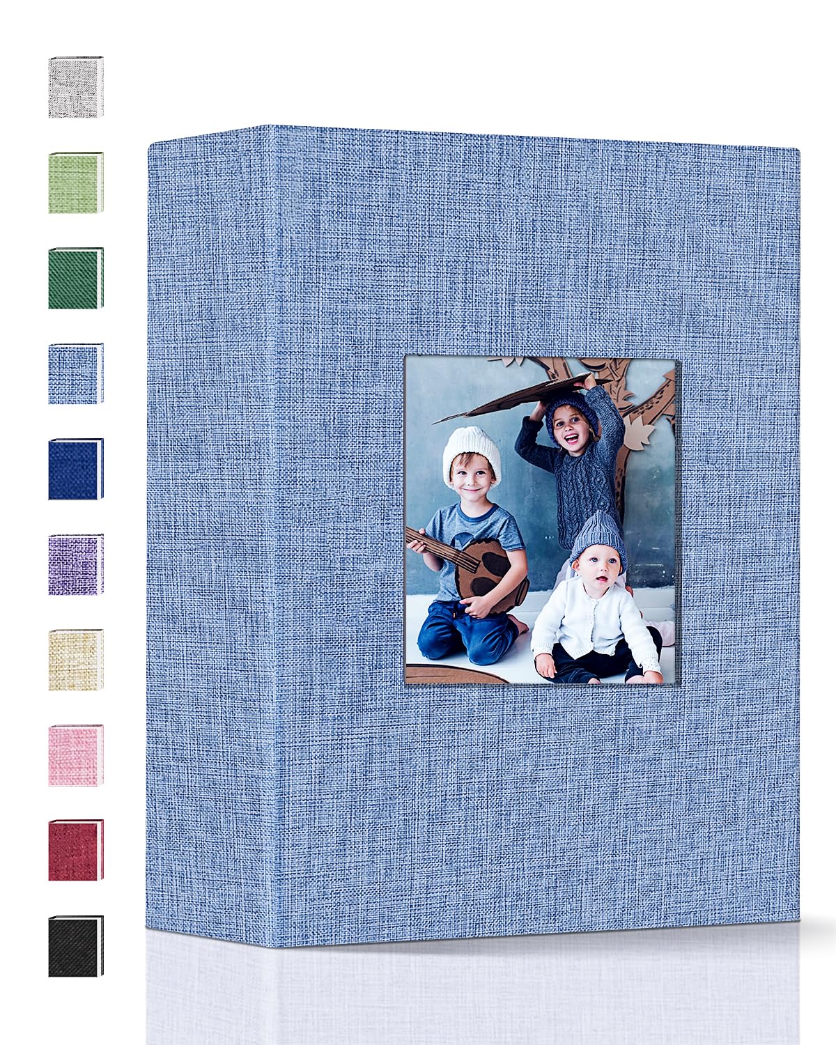 popotopPhoto Album 4x6-100 Photos Photo Books with 100 Vertical Pockets,Linen Cover Albums for Family Wedding Anniversary Baby Vacation Pictures