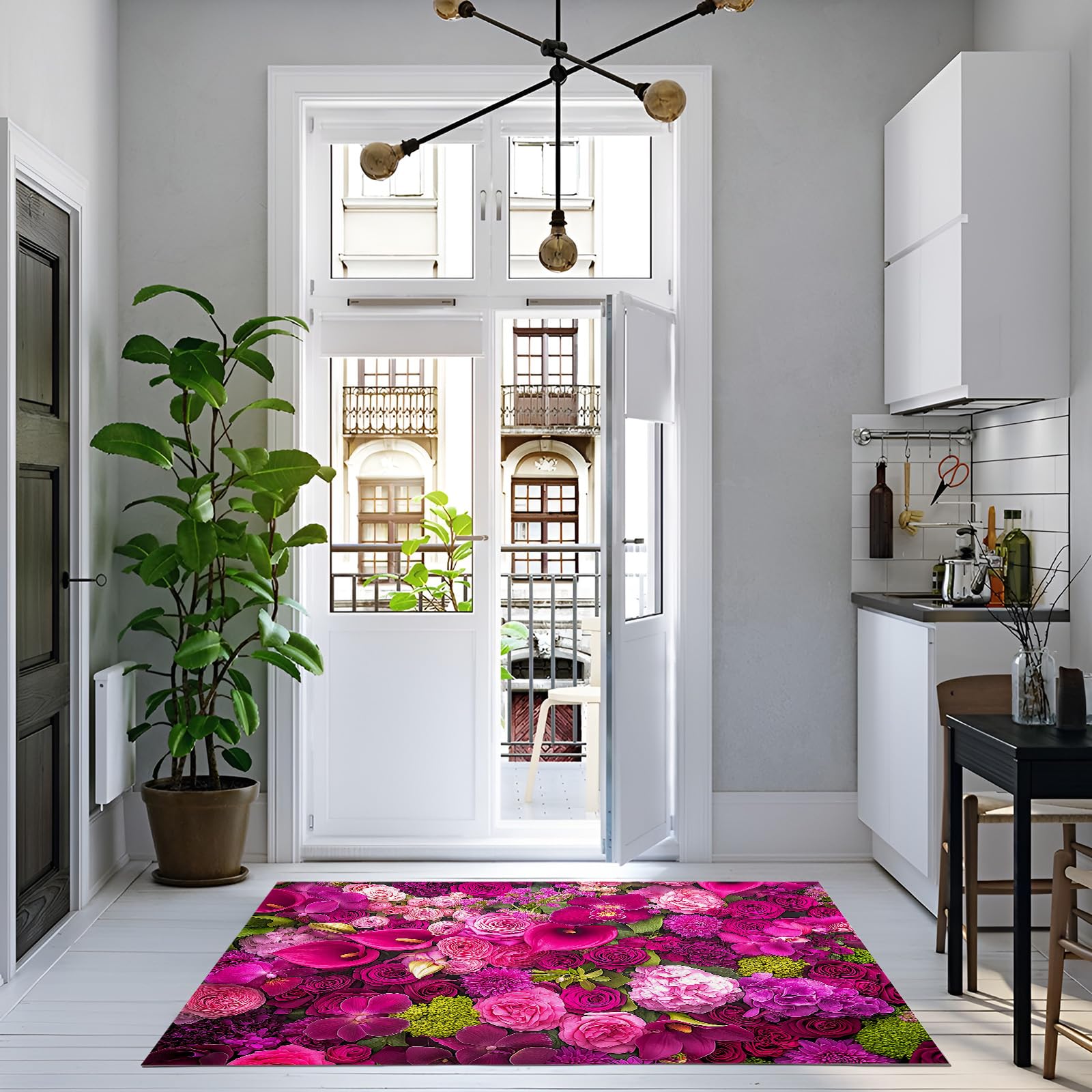 Tapis de décoration violet cosmos idéal pour un salon cosy
