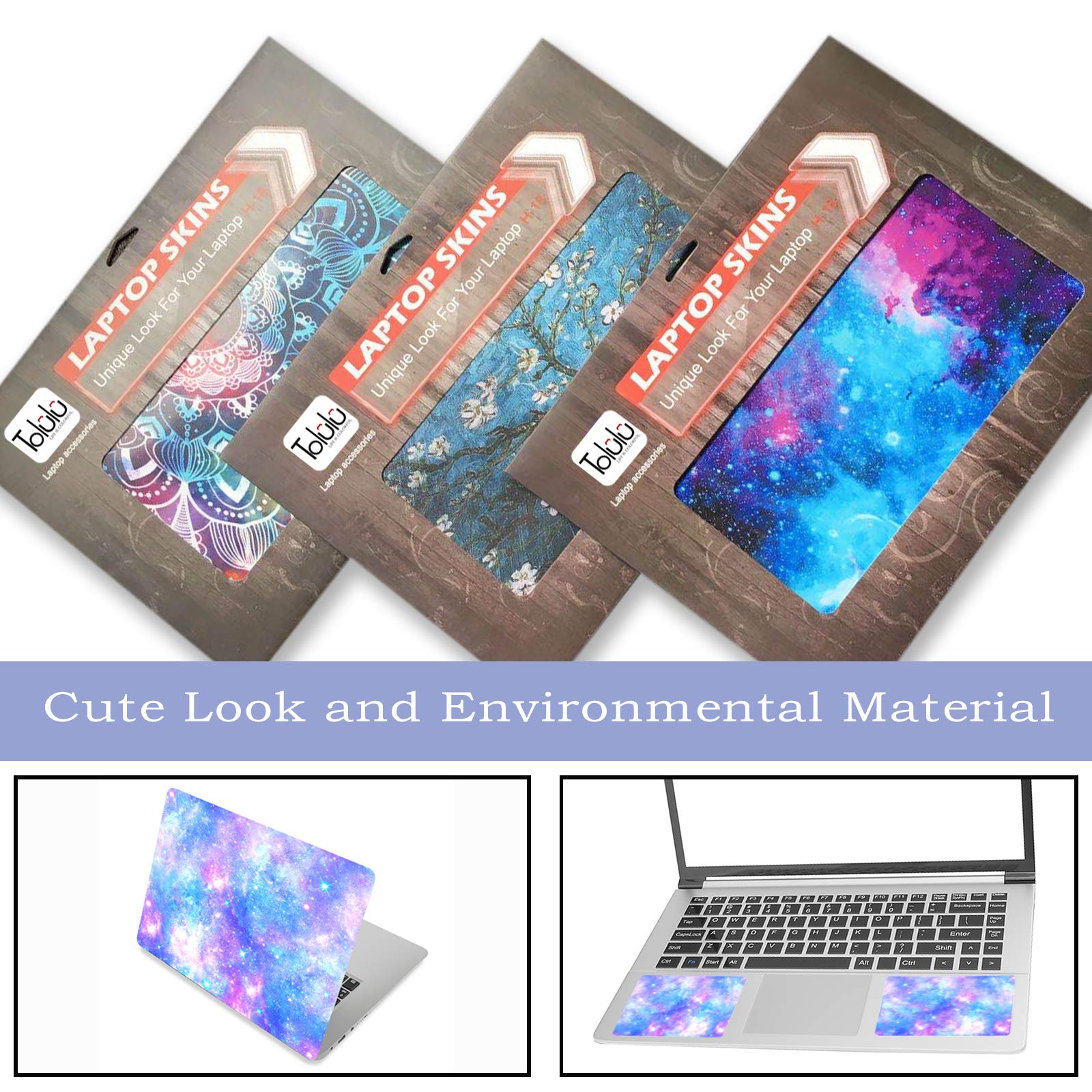 Icolor Laptop Skin Sticker Decal,12" 13" 13.3" 14" 15" 15.4" 15.6 Inch