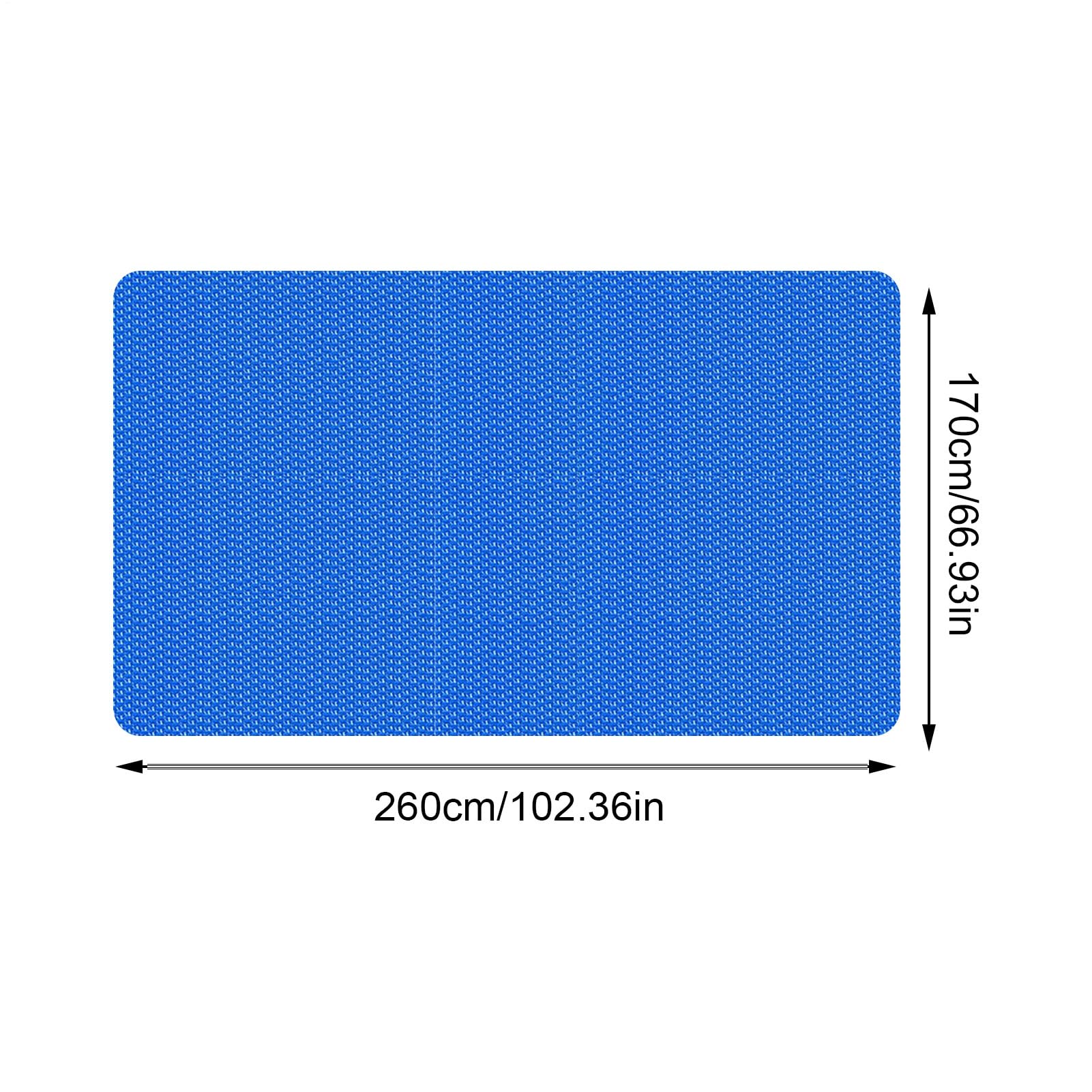 2,6 x 1,7 m Couverture De Piscine Rectangulaire - Bâches De Piscine Solaires Pliables | Film Isolant À Bulles Résistant Aux UV Pour Baignoire | Couverture Thermique Pour Baignoire À Économie D'énergie