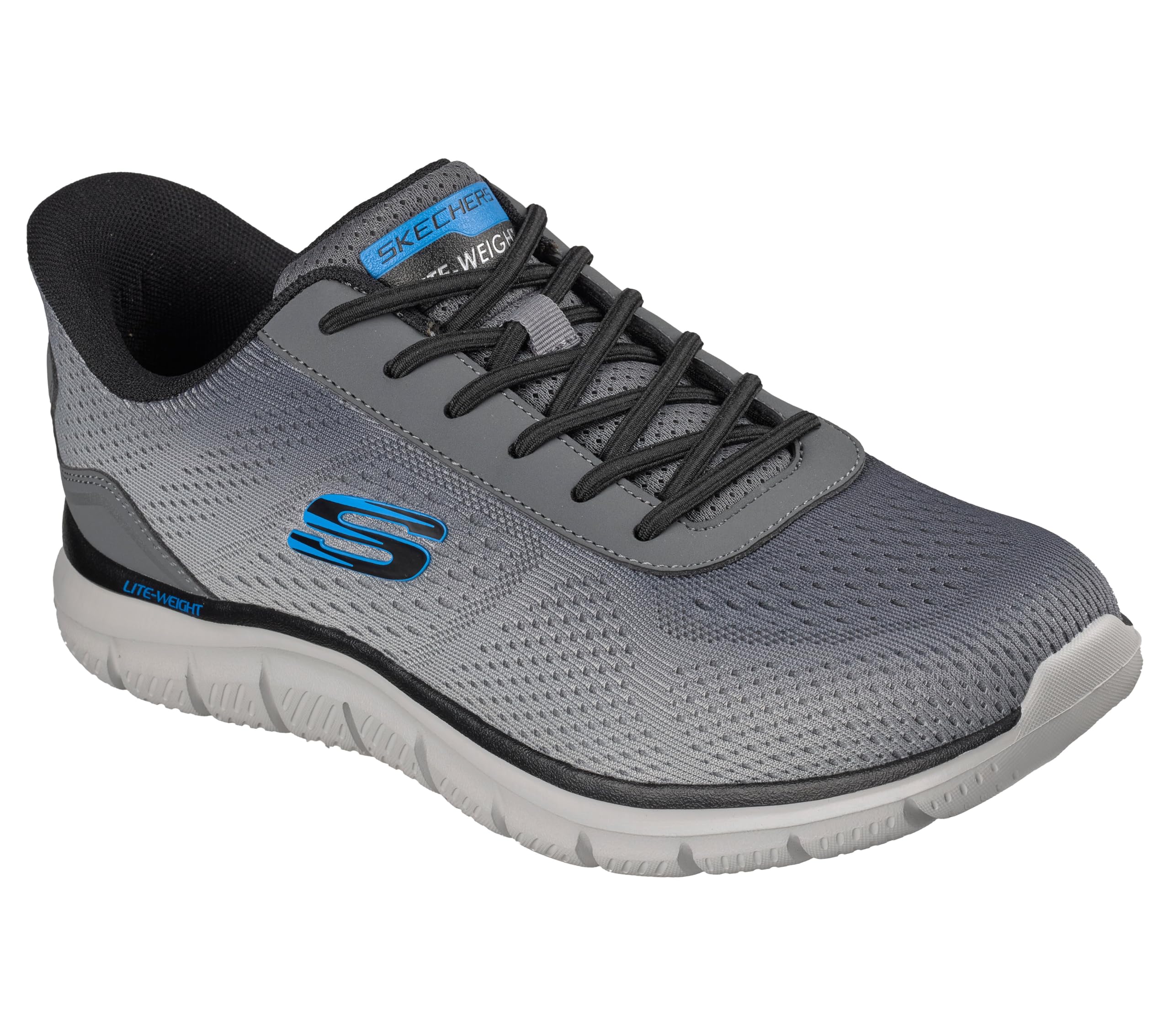 Skechers Herren Track REVNO Trainer, Charcoal Mesh/Synthetic/Gray Trim, 43 EU – Ansicht 4