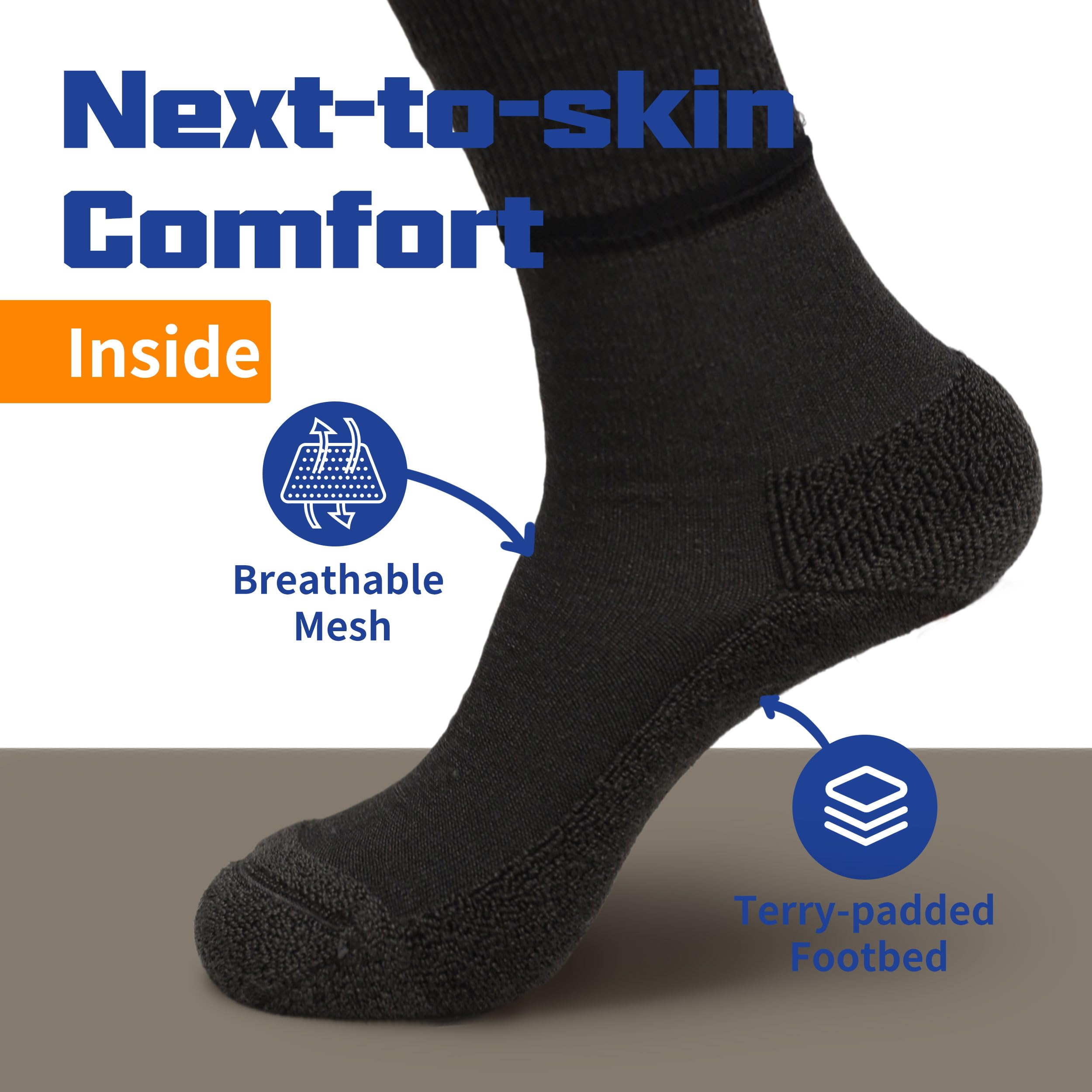 Facool - Calcetines deportivos acolchados para hombre, 3 pares