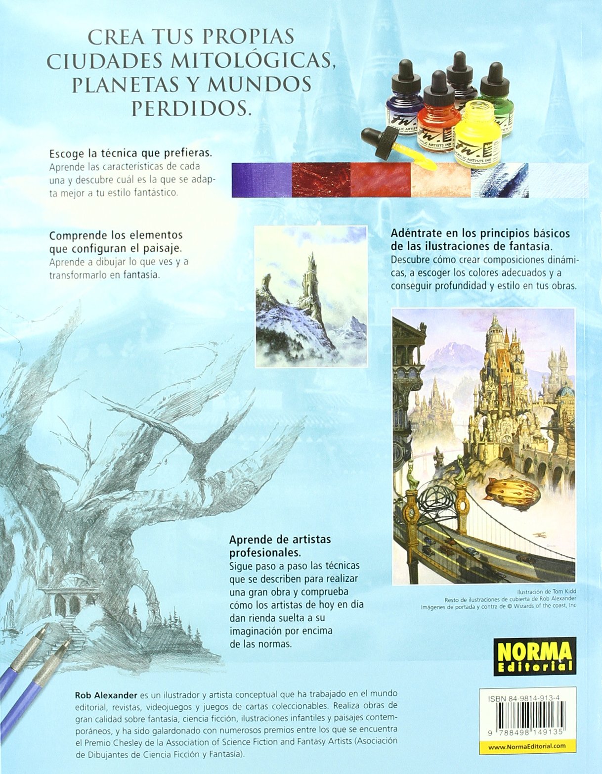 CÓMO DIBUJAR Y PINTAR PAISAJES Y CIUDADES DE FANTASÍA: Crea tus propias ciudades mitologicas, planetas y mundos perdidos / Create Your Own ... Planets and Lost Worlds (LIBROS TEÓRICOS USA)