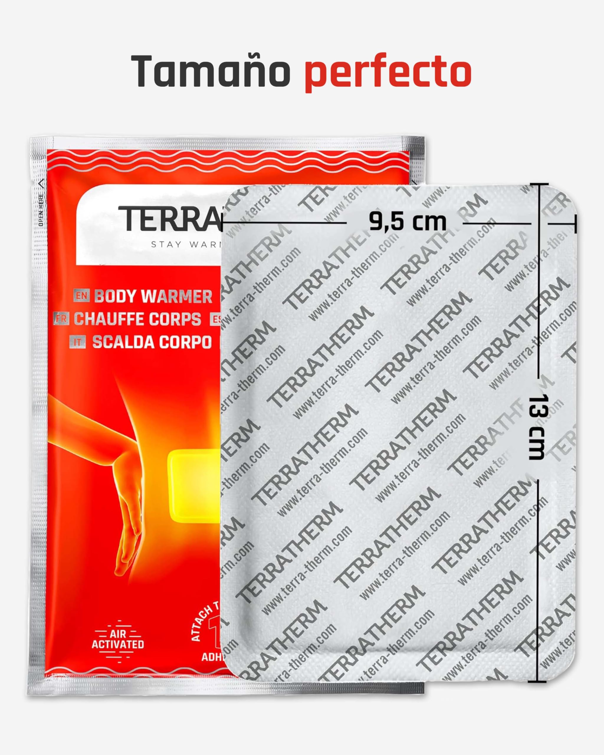 Parches de calor para la espalda, cuello y hombros – 12h de agradable calor profundo, calentador de espalda – Calentador de cuerpo autoadhesivo y activado por aire – 10 piezas