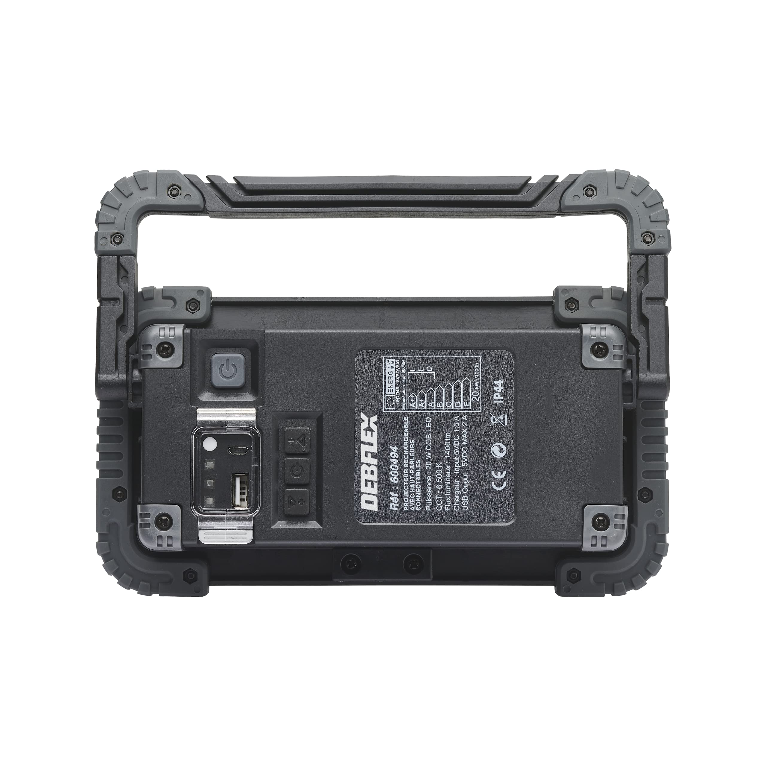 DEBFLEX Lampada Proiettore Senza Fili – Faro LED Cantiere – Faretto Semplice HP 4000 600494