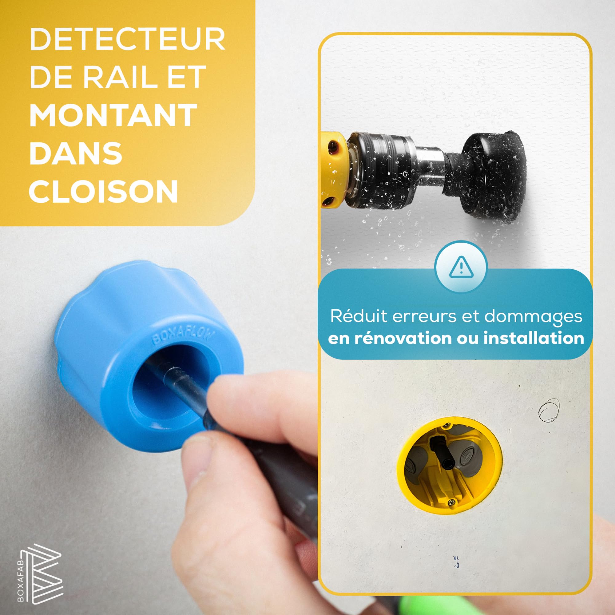 Aimant Pour Placo Puissant Neodyme Magnetic Target (nouvelle version) Detecteur de rail et Montant dans Cloison. Outil ideal pour Plaquiste Electricien Plombier. Outillage pour Vis Cheville