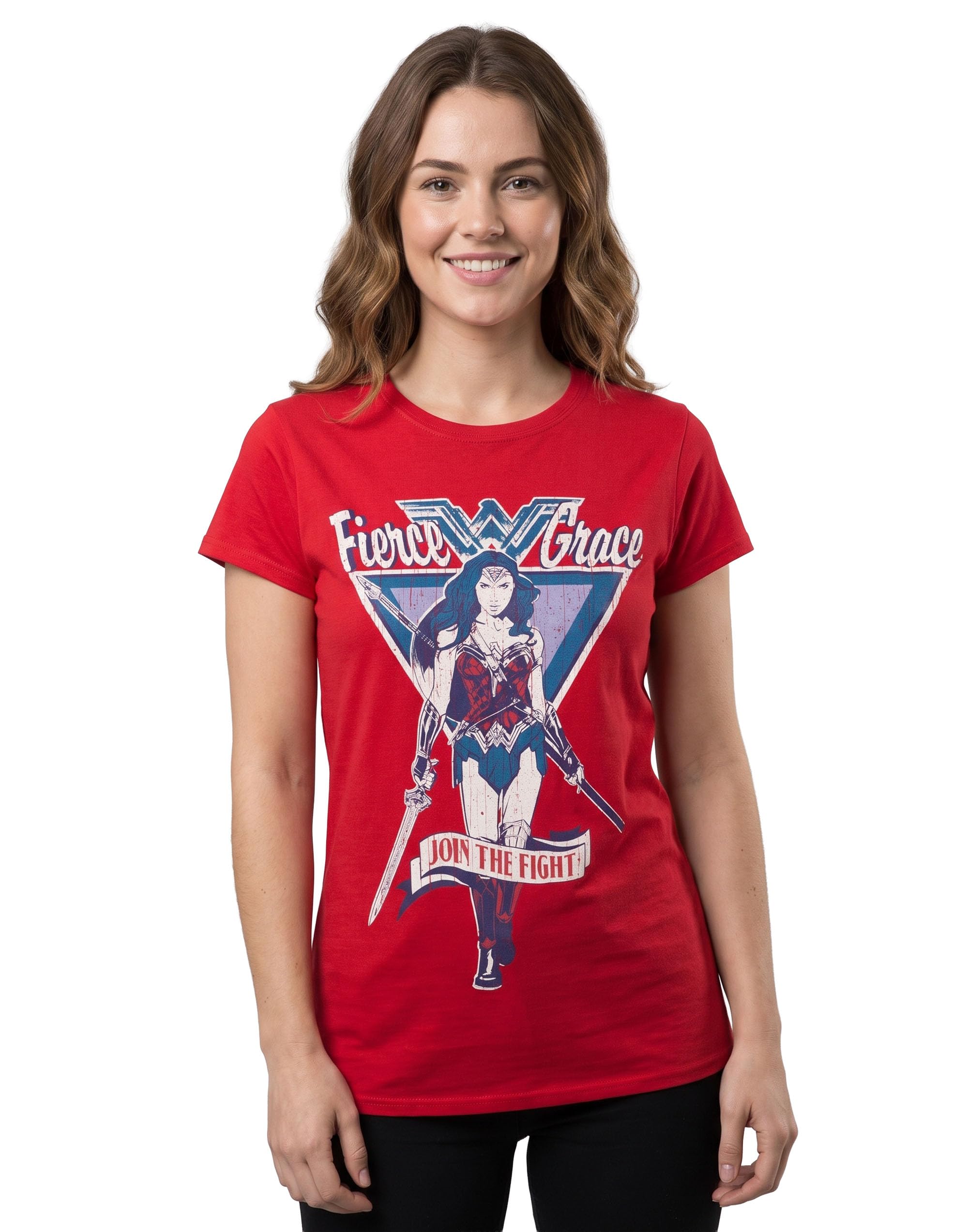 Wonder Woman Join The Fight Women's T-Shirt (S) Red