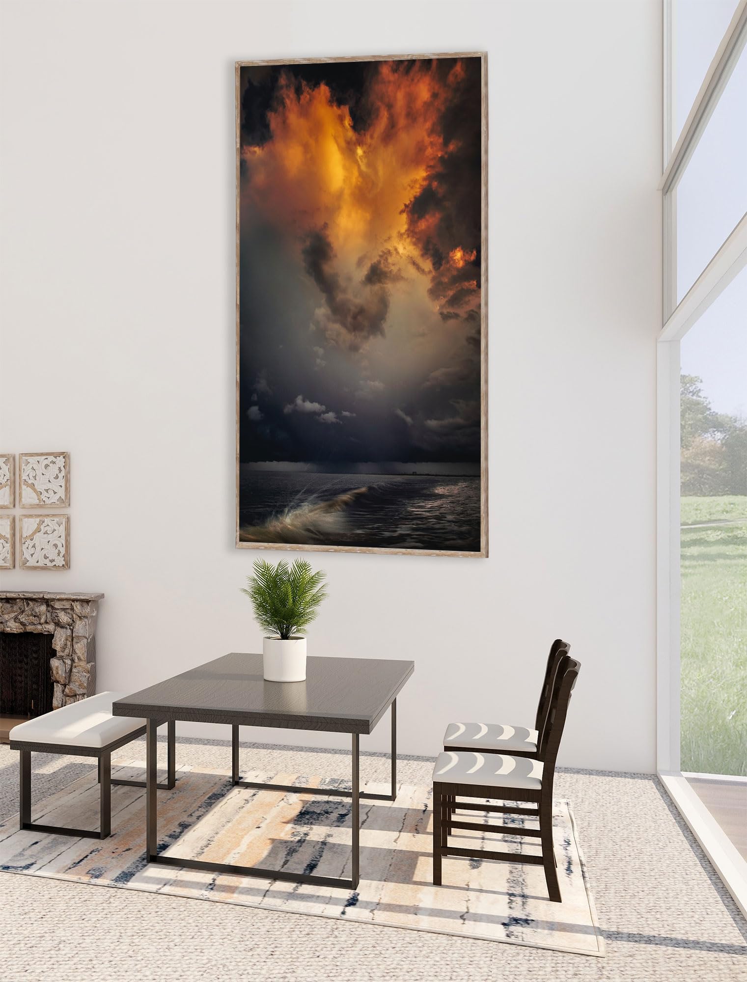 Instarry DIY 5D Diamond Painting Bellissimo Cielo Oceano Decorazione per Casa e Pareti 120x60 cm