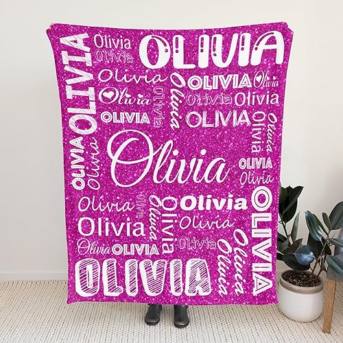 Miniatura 4 de Dr.TOUGH Mantas personalizadas para niños, mantas personalizadas con nombre para niños y adultos (color 02, 30 x 40 pulgadas)