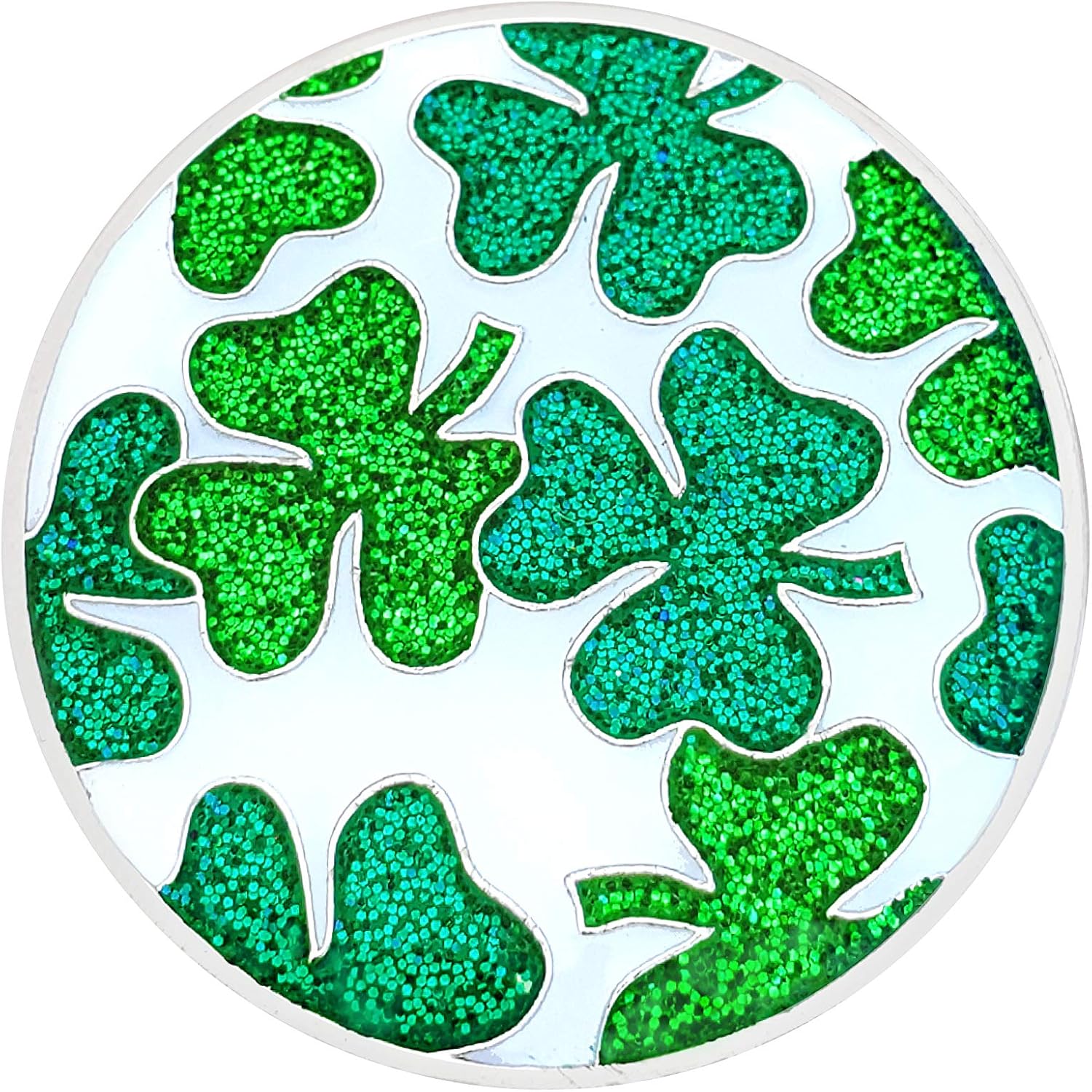 review Navika Good Luck Golfing!Swarovski Crystal Golf Cart+ Glitzy Clover Ball Marker Combo with ONE Magnetic Hat Clip