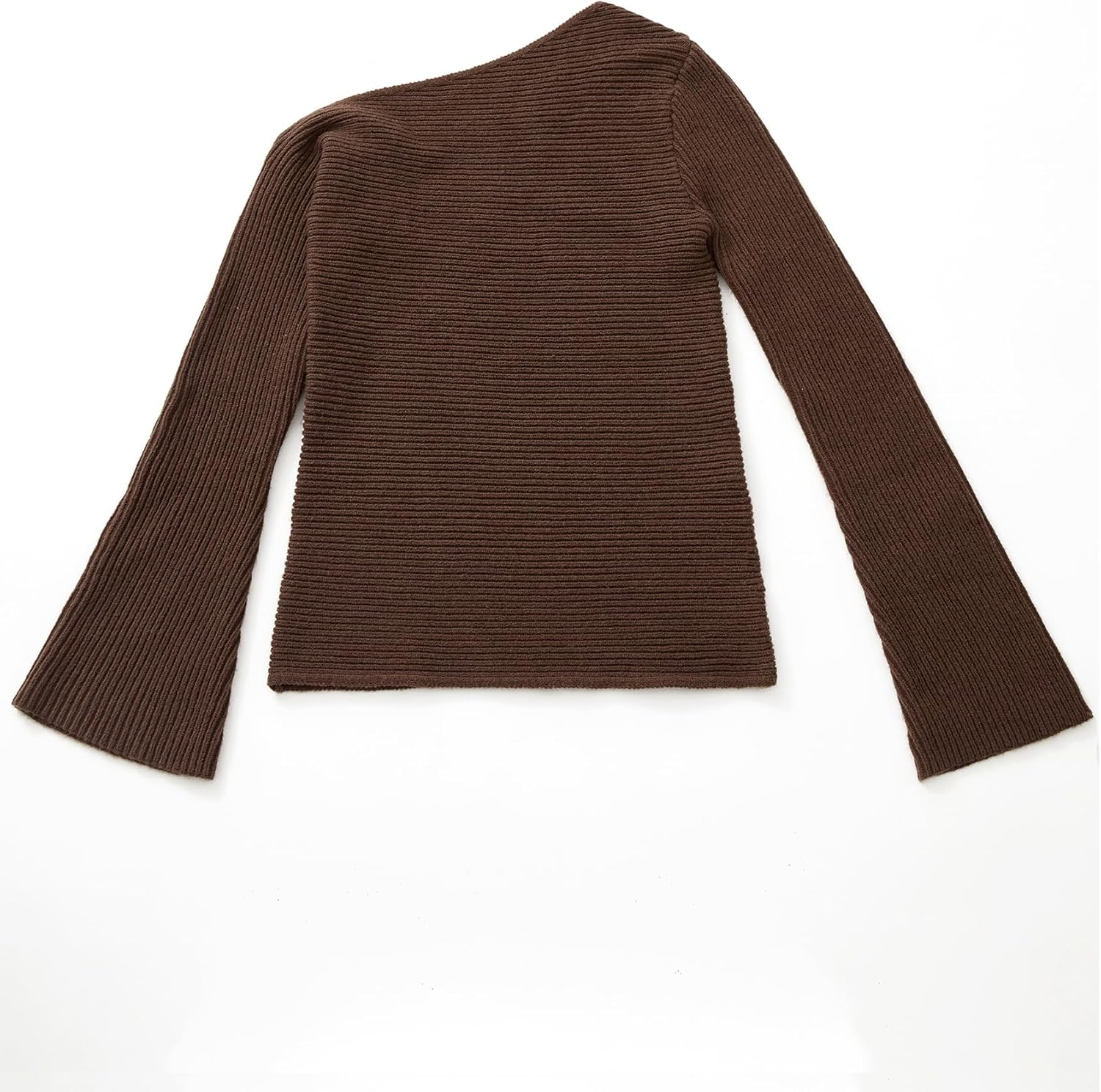 OMKAGI Off The Shoulder Fall Sweaters for Women Trendy Slim Fit Ribbed Knit Long Sleeve Top - Image 7