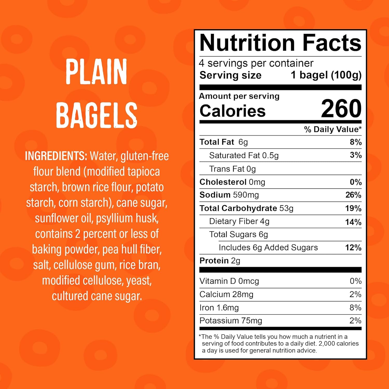 Little Northern Bakehouse Gluten Free Plain Bagels, Non-GMO and Allergy-Friendly Bagels (6 pack, 14 oz. each)