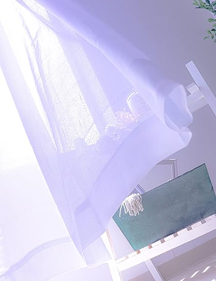 Amazon 窓美人 夜も外から見えにくい 遮像 レースカーテン リュミエール Uvカット レース 2枚組 カーテンフック取り付け済み 無地 ホワイト 幅100 丈176cm 2枚セット レース単品 レースカーテン オンライン通販