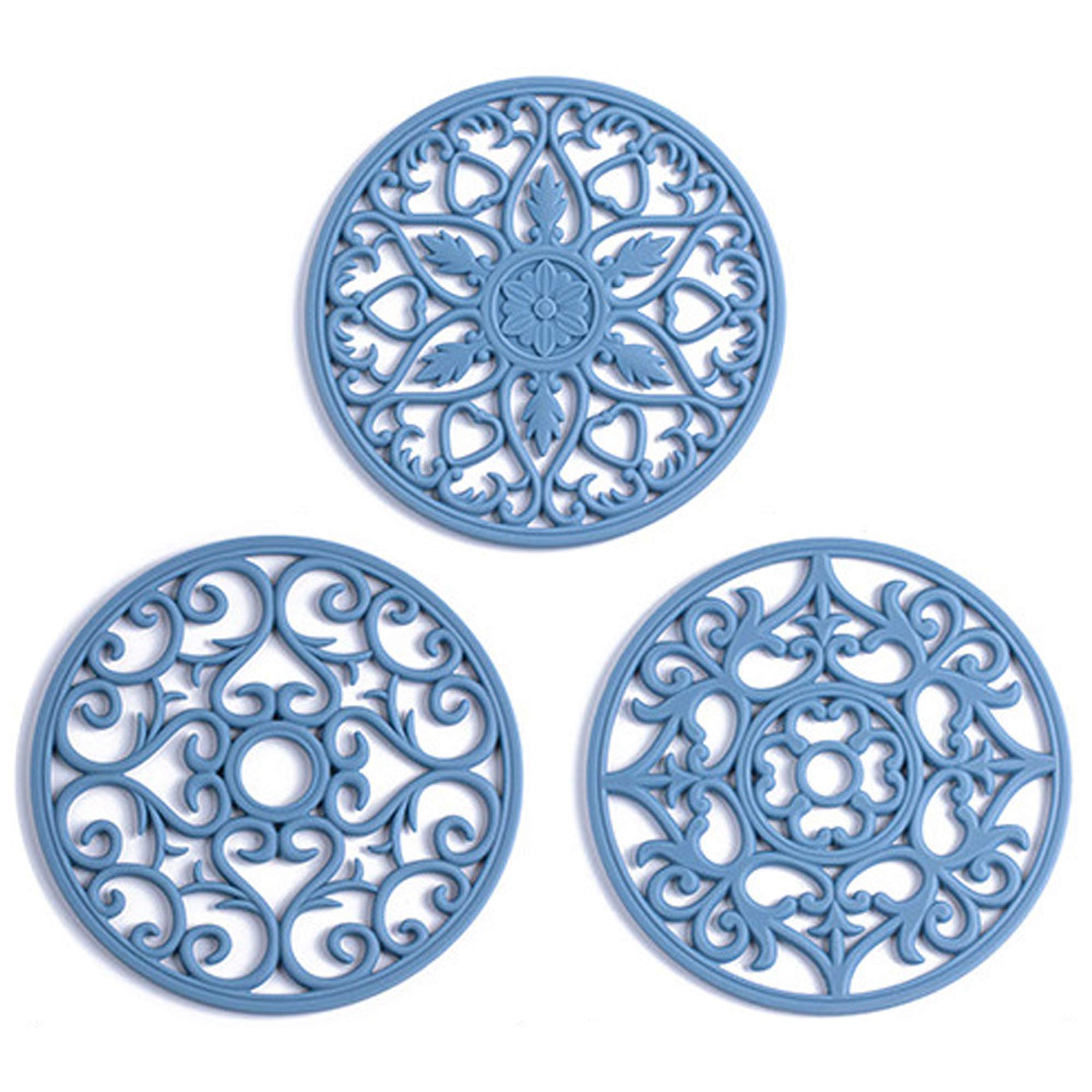 crownish Silica Gel Anti Hot Heat Resistant Round Pot Holder Disc Pads Car Dashboard Pad Dining Table Mat Placemat Coasters - Multicolour (Creative, 2) (B08THP2KYM) Amazon Price History, Amazon Price Tracker