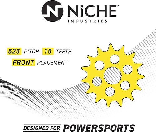 Miniatura 3 de NICHE Piñón de transmisión delantera de 520 pasos y 15 dientes para Kawasaki Z1000 Z900 Ninja Z900RS Versys 1000 2007-2019