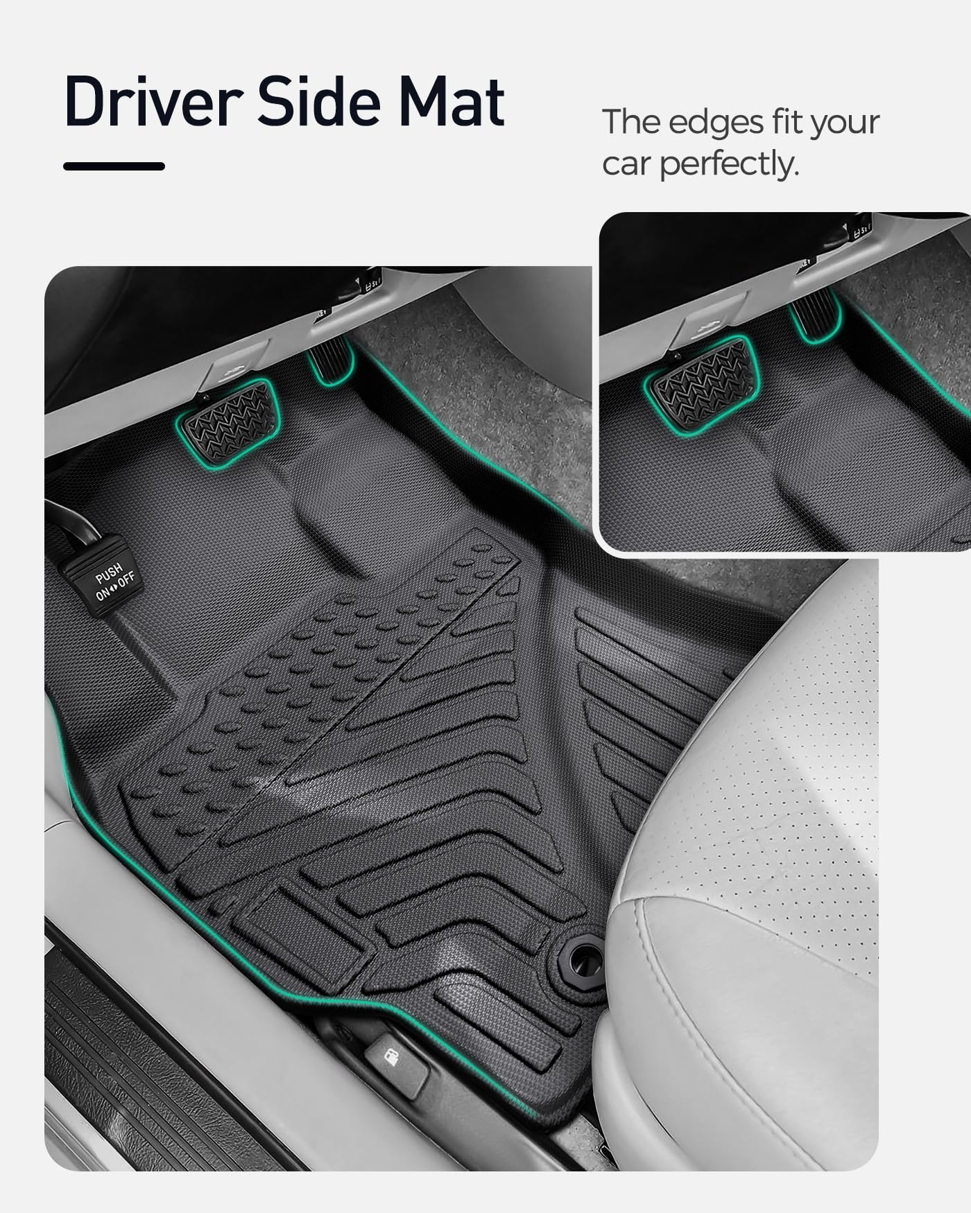 Car Floor Mats for Toyota Prius 2004 2005 2006 2007 2008 2009 All Weather Accessories for Prius 2004-2009 — view 2