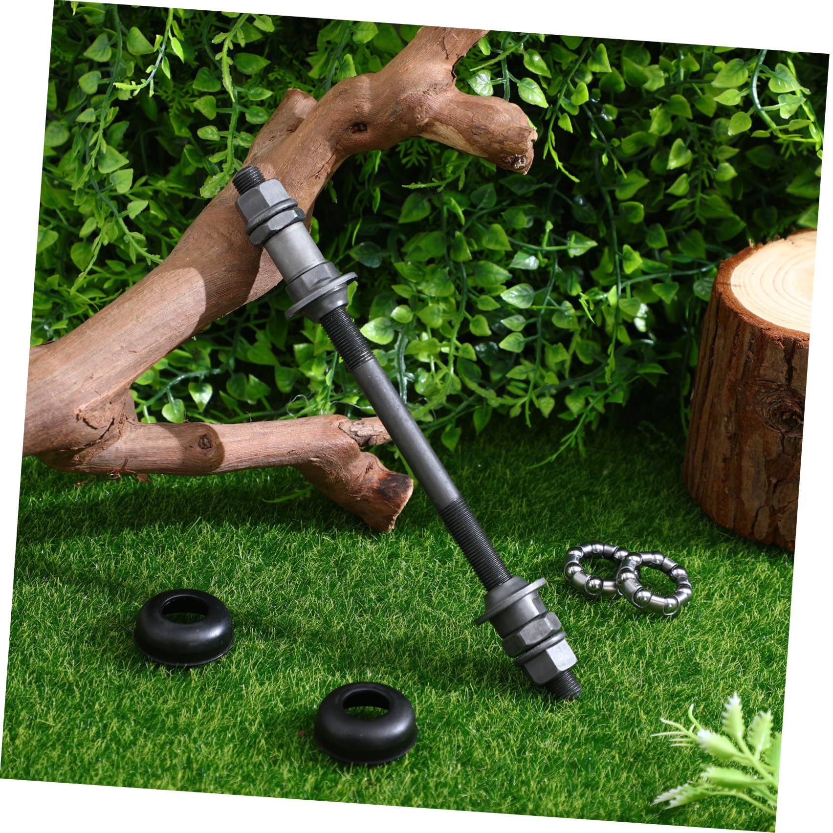Generico Mozzo Posteriore Bici 180Mm Assale 9.5Mm Cuscinetti a Sfera e Perno in Metallo per Riparazione e Manutenzione Mountain Bike