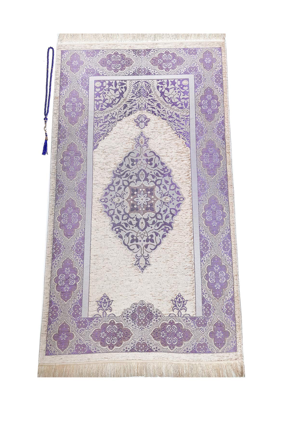 Miss Tesettür ihvan online Muslim Prayer Rug with Prayer Beads, Janamaz, Soft Sajadah