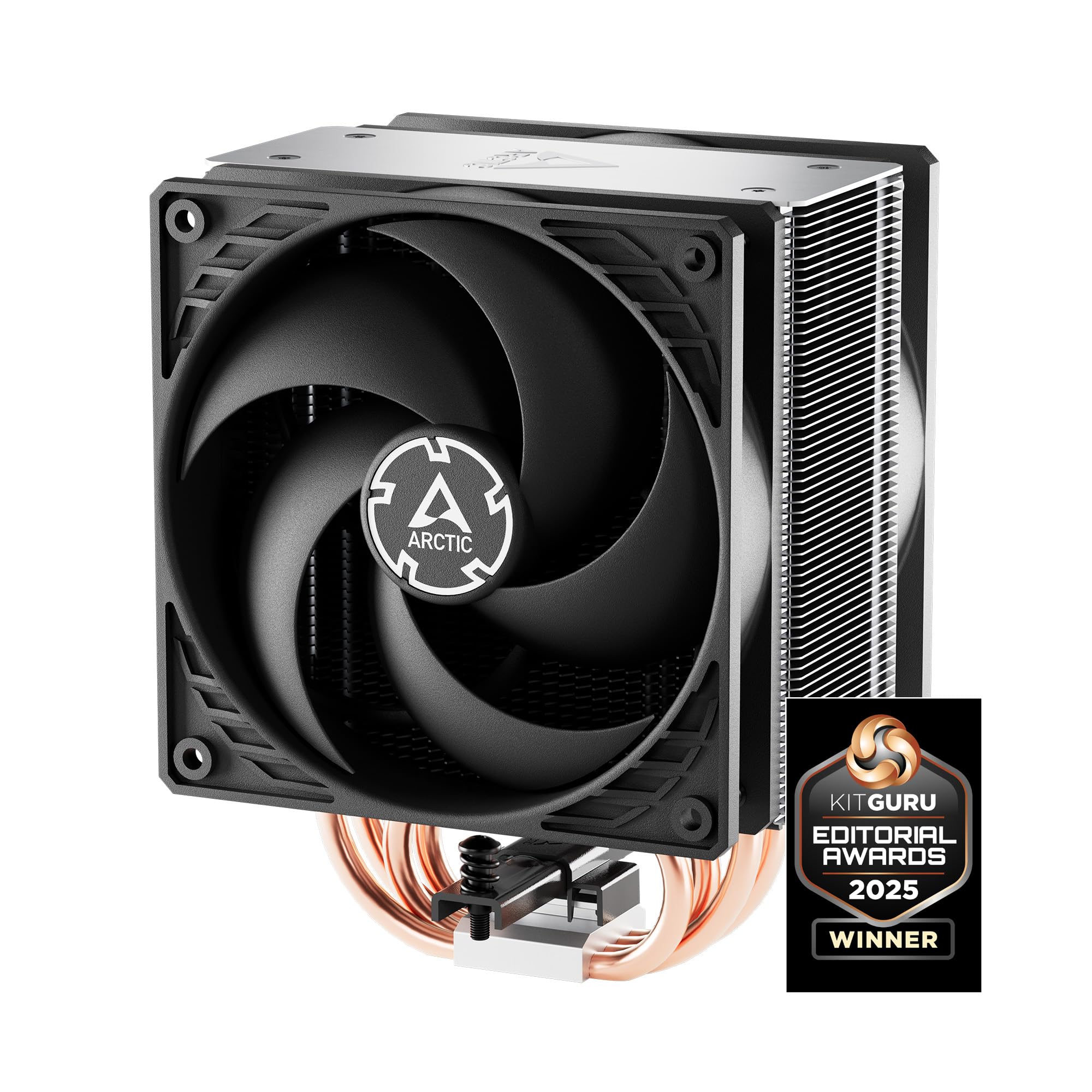 ARCTIC Freezer 36 - CPU Kühler mit Push-Pull für Intel & AMD, Single-Tower, Zwei druckoptimierte 120 mm P-Lüfter, Hydrodynamisches Gleitlager, 200–1800 rpm, 4 Heatpipes, inkl. MX-6 Wärmeleitpaste