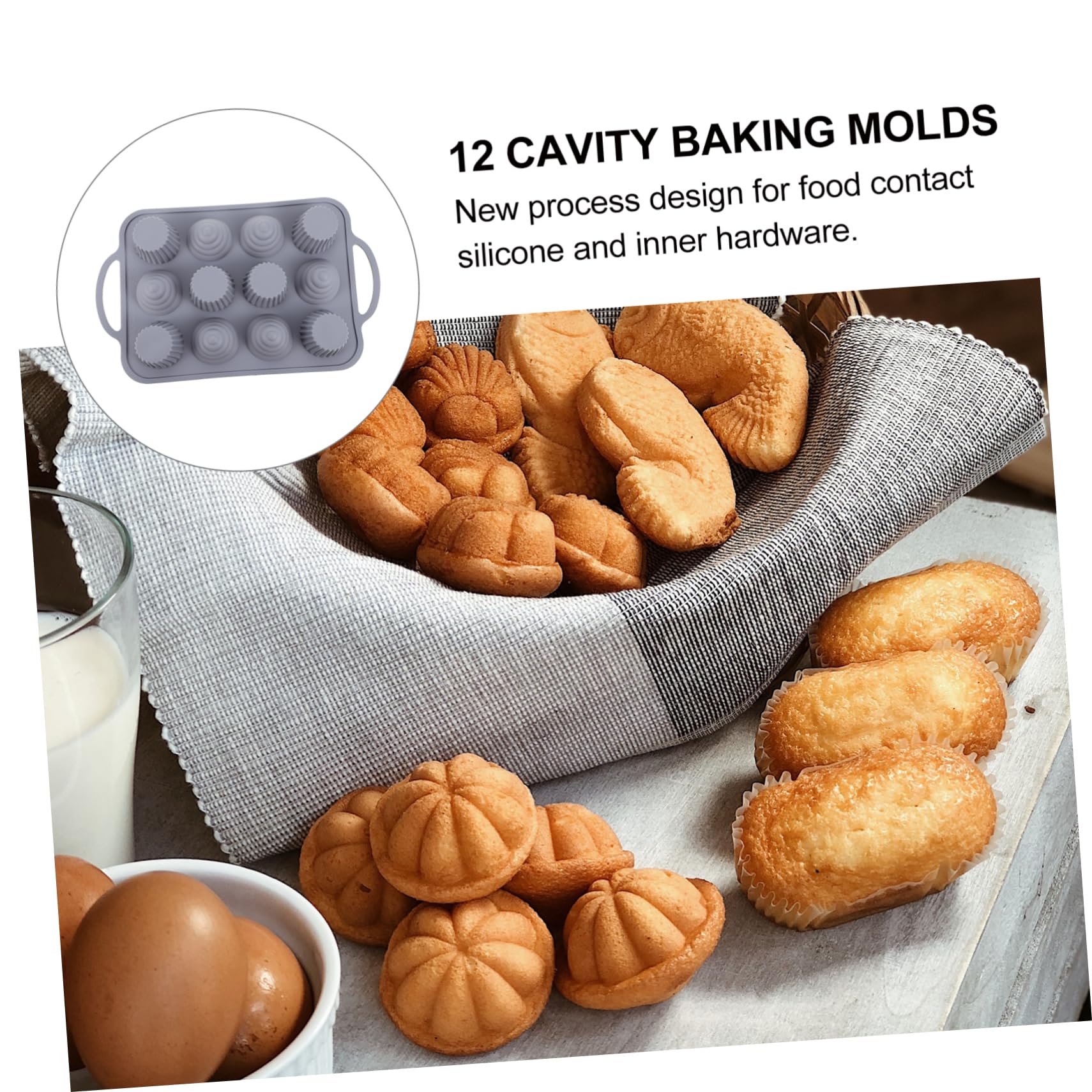 LIFKOME Fach Silikon Backform Mit Antihaftbeschichtung Für Cupcakes Lebensmittelechtes Silikon Für Anfänger Und Backliebhaber Leicht Zu Entformen Und Stabil Der Anwendung